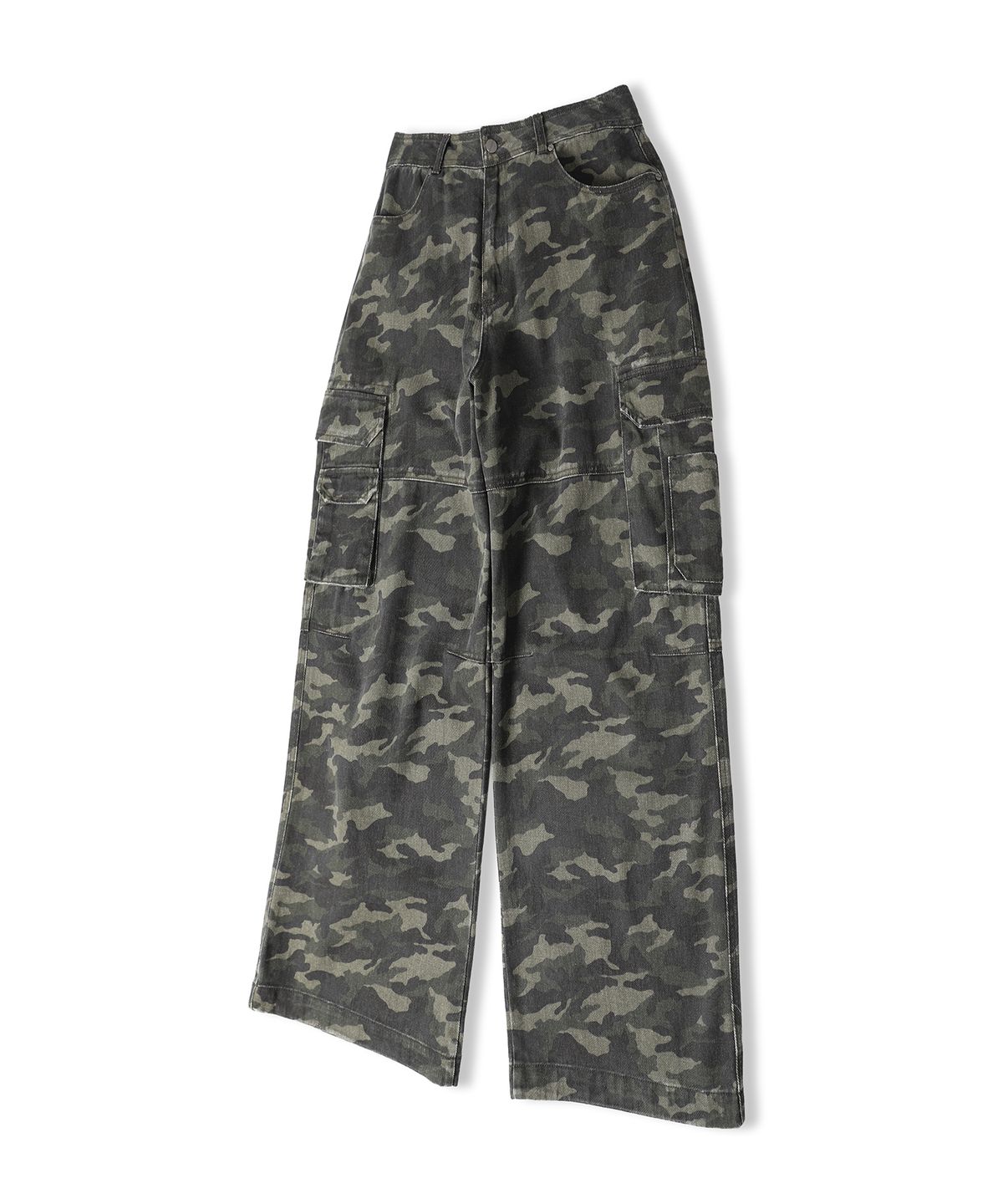 젠더스트(ZENDUST) Army Wide Cargo Pants BLACK CAMO