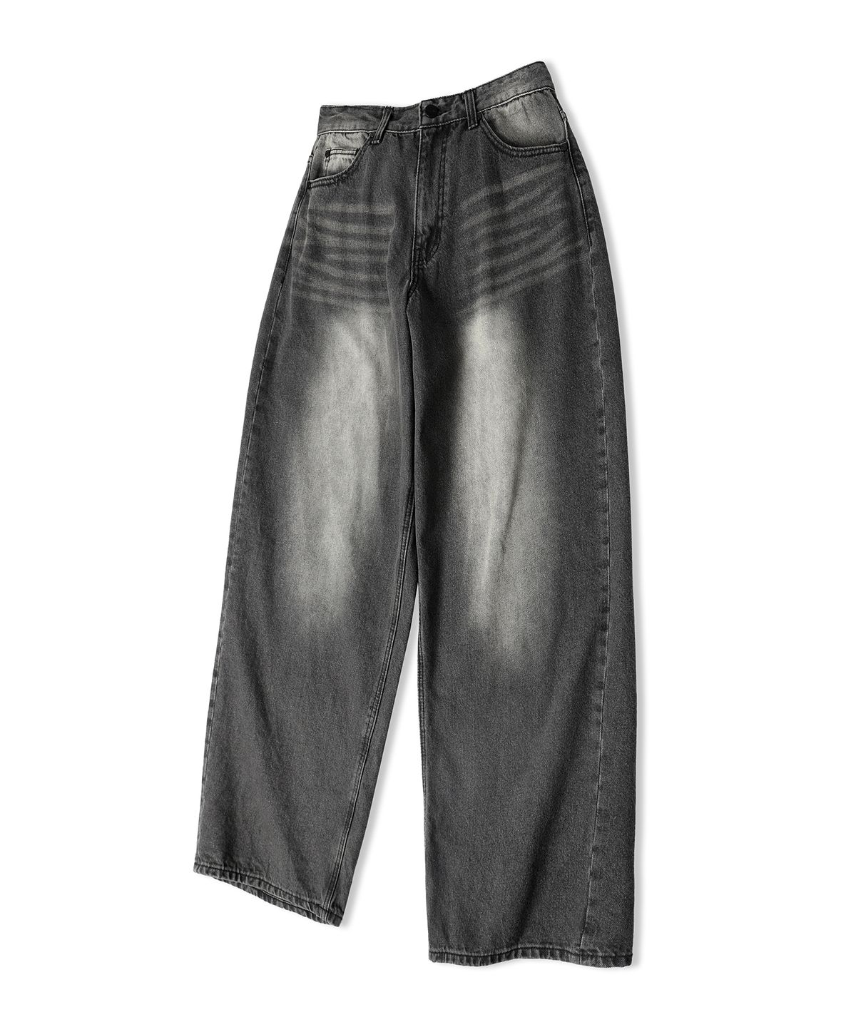 젠더스트(ZENDUST) Les Wide Denim Pants BLACK
