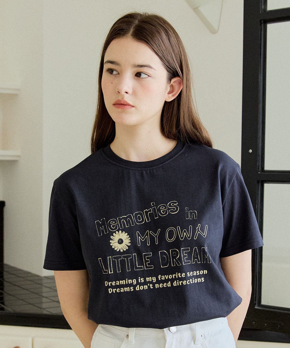 엽페(YUPPE) MEMORIES PRINT T-SHIRT_CHARCOAL