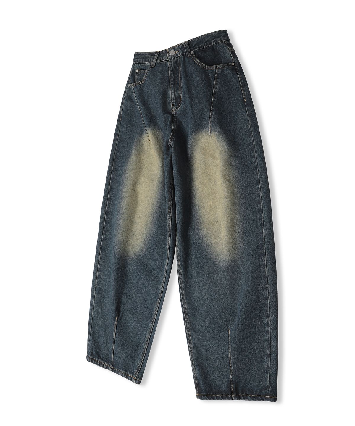 젠더스트(ZENDUST) Par Tapered Dart Denim Pants BLACK