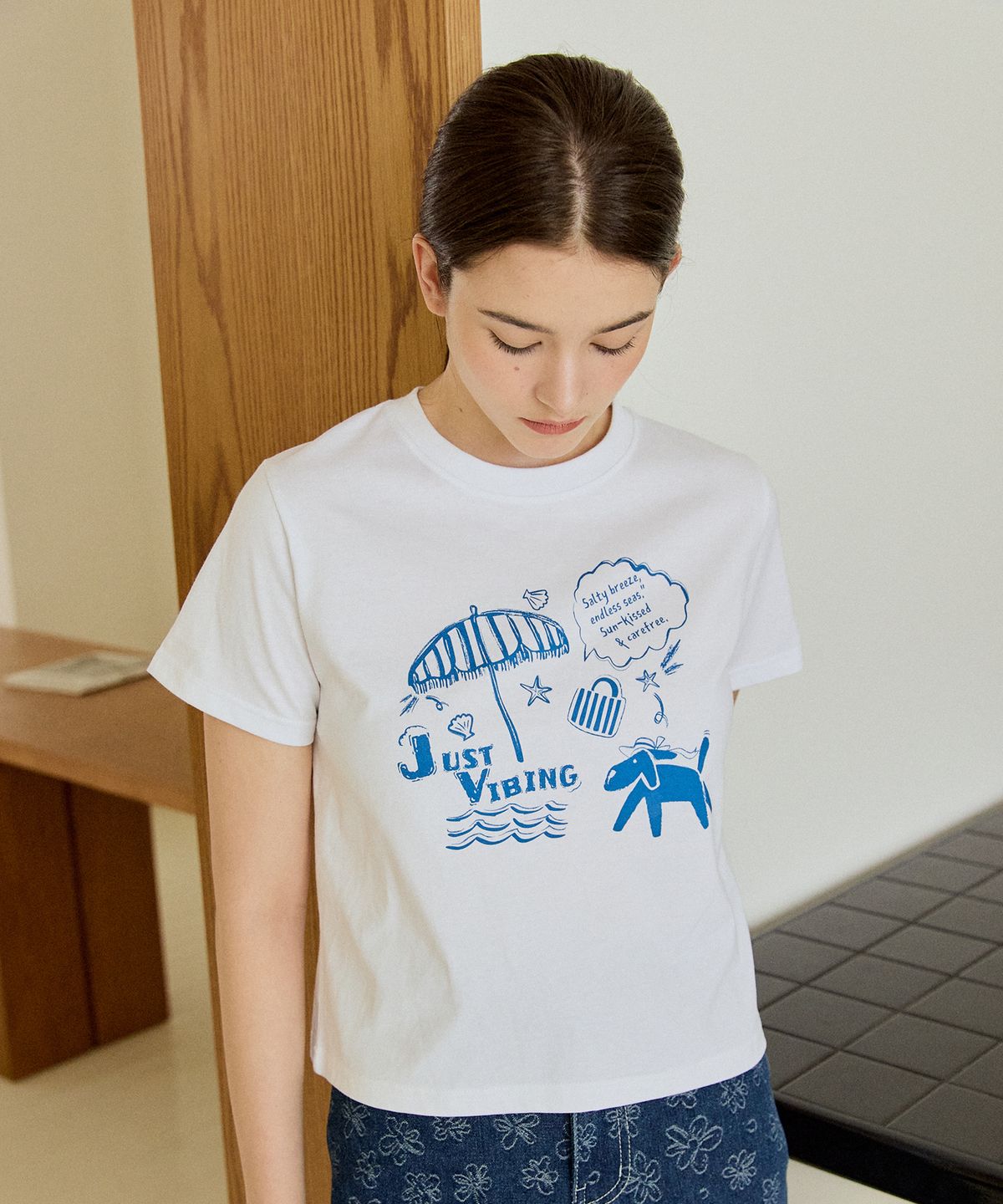 엽페(YUPPE) PIKNIC DOG T-SHIRT_WHITE