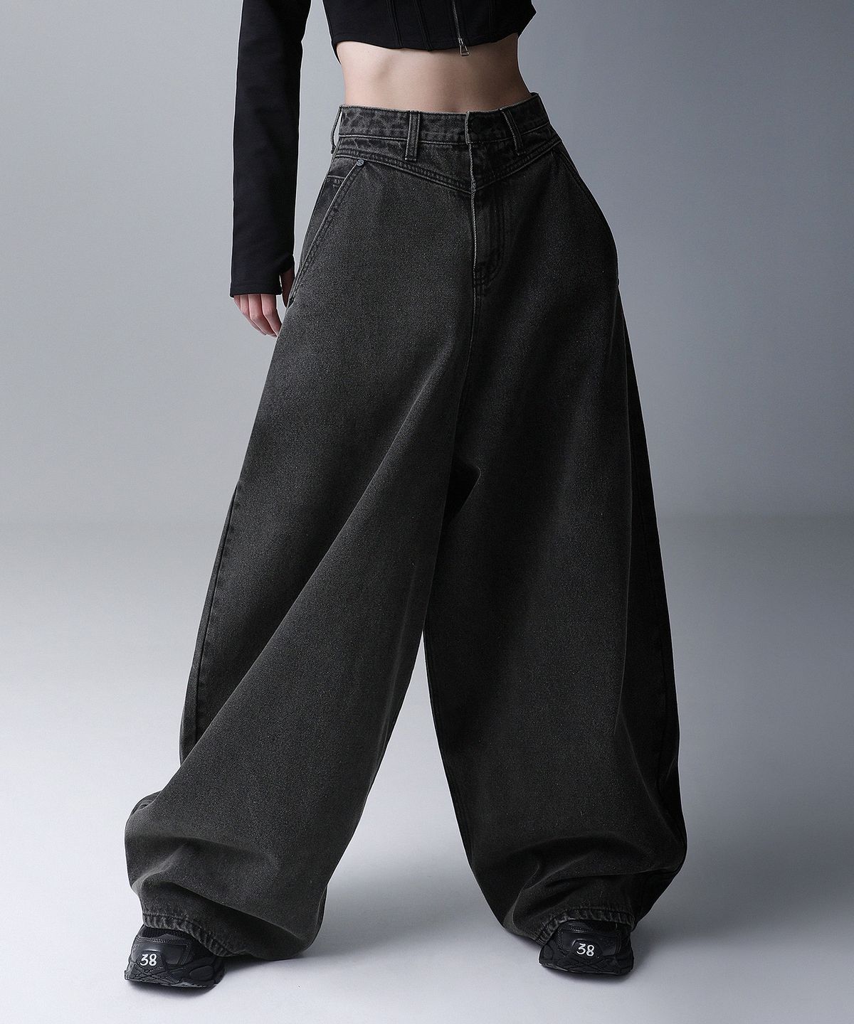젠더스트(ZENDUST) Rothen Wide Denim Pants VINTAGE BLUE