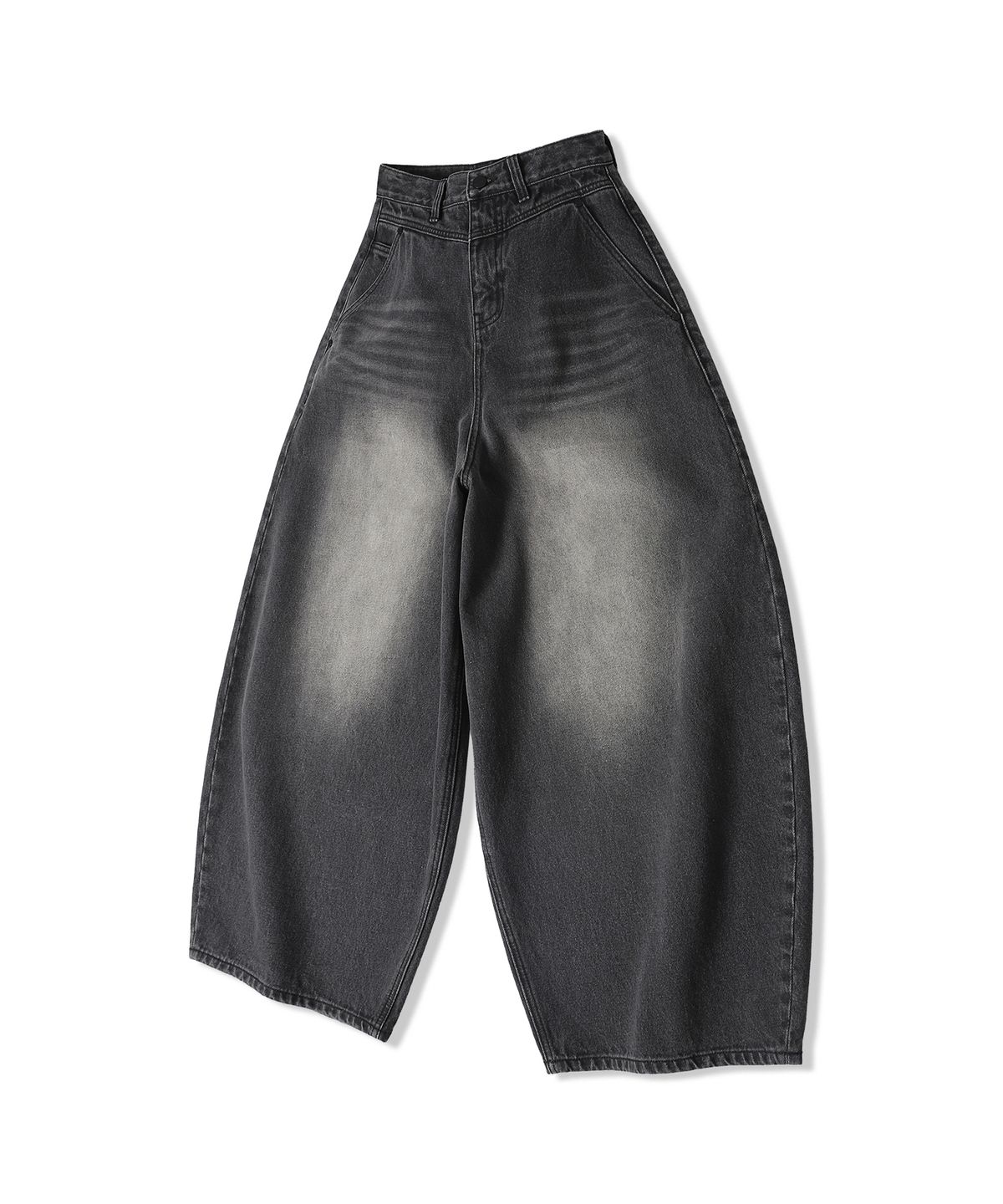 젠더스트(ZENDUST) Rothen Wide Denim Pants WASHING BLACK