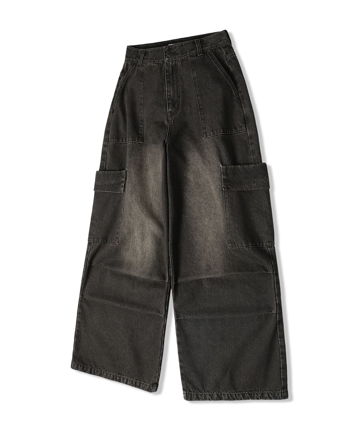 젠더스트(ZENDUST) Var Pocket Wide Denim Pants BLUE