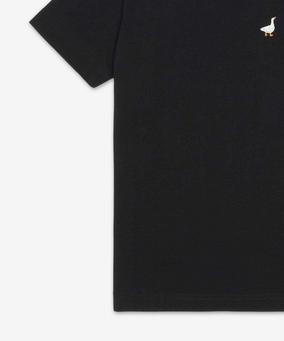 모스키노(MOSCHINO) 구스 자수 티셔츠 - 블랙 / AEF251EA071405413555