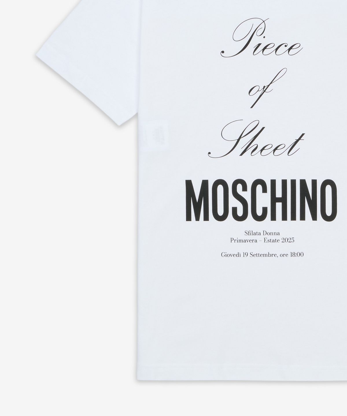 모스키노(MOSCHINO) 피스오브시트 티셔츠 - 화이트 / AEF251DJ071704411001
