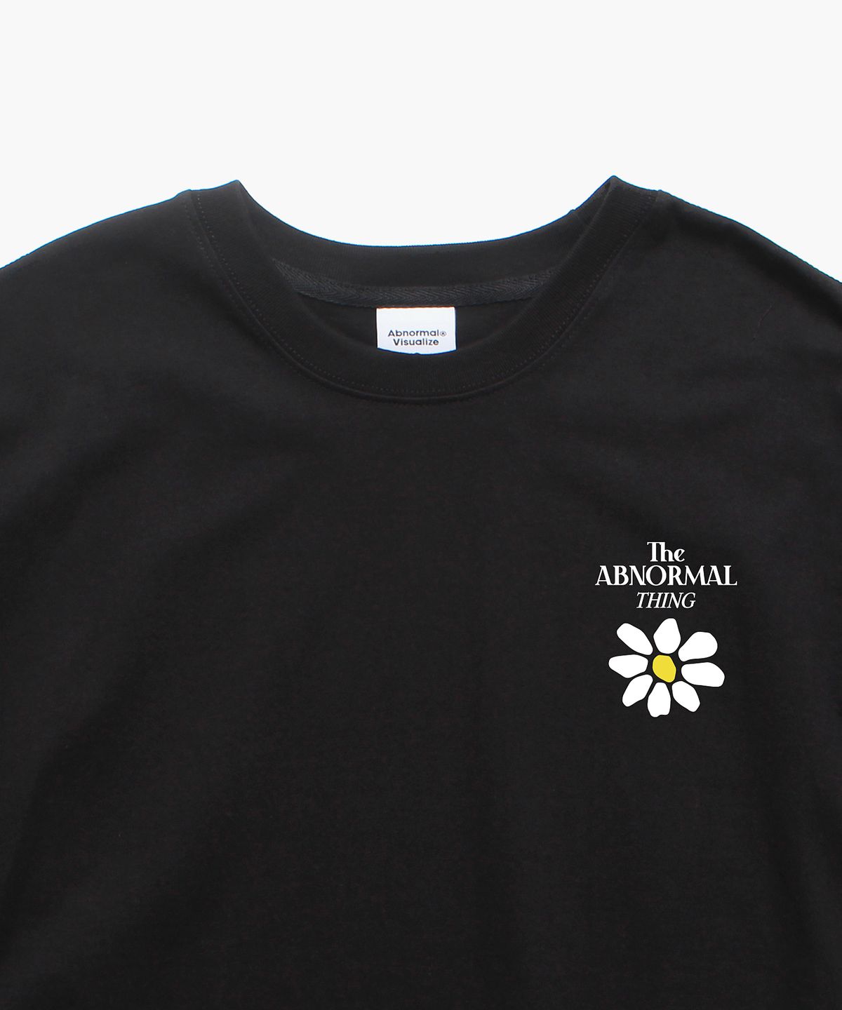 앱놀머씽(ABNORMALTHING) 플라워 오버핏 티셔츠 블랙 (FLOWER T-SHIRT BLACK)