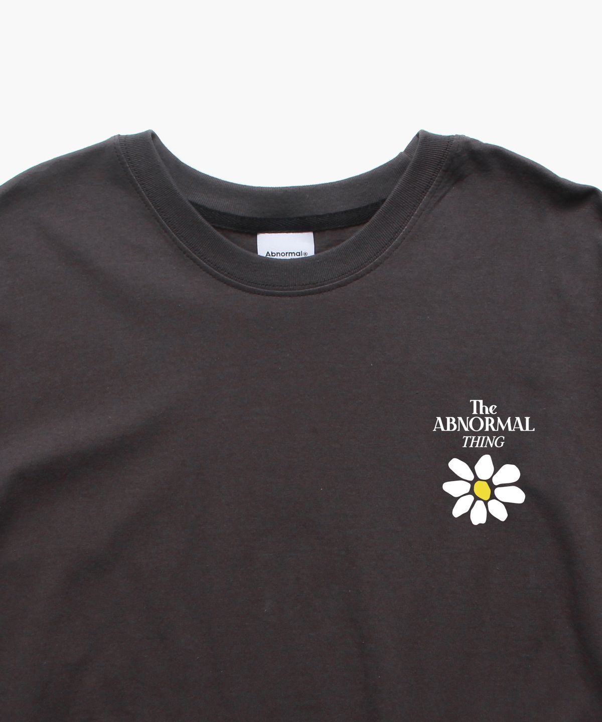 앱놀머씽(ABNORMALTHING) 플라워 오버핏 티셔츠 차콜 (FLOWER T-SHIRT CHARCOAL)
