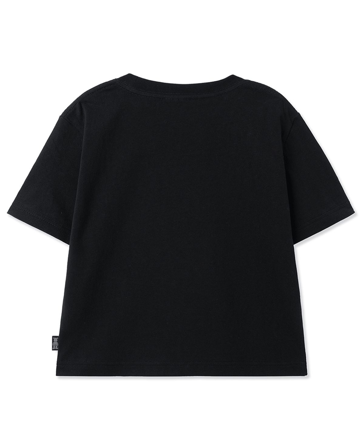 오픈야드(오와이)(OPENYARD(OY)) DOT DOLLY CROPPED TEE - BLACK
