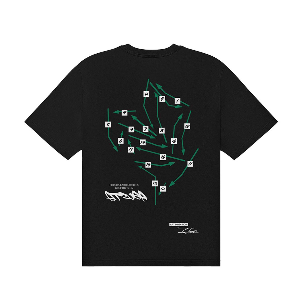 말본 골프(MALBON GOLF) [MALBON X FUTURA] AGUSTA 티셔츠 BLACK (MAN)