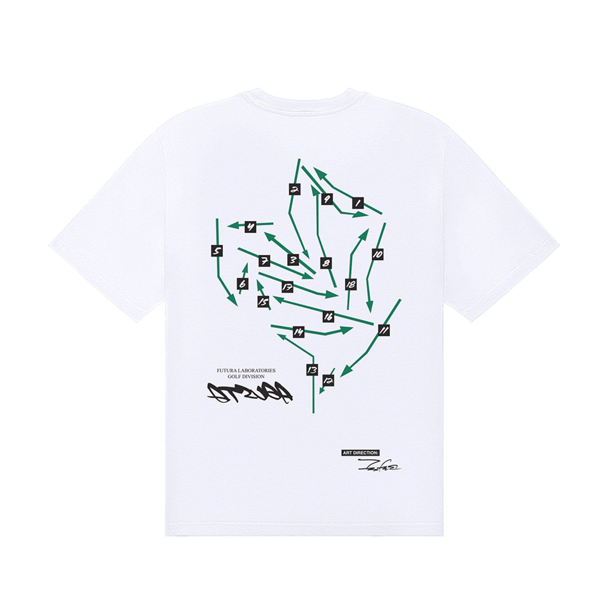 말본 골프(MALBON GOLF) [MALBON X FUTURA] AGUSTA 티셔츠 WHITE (MAN)
