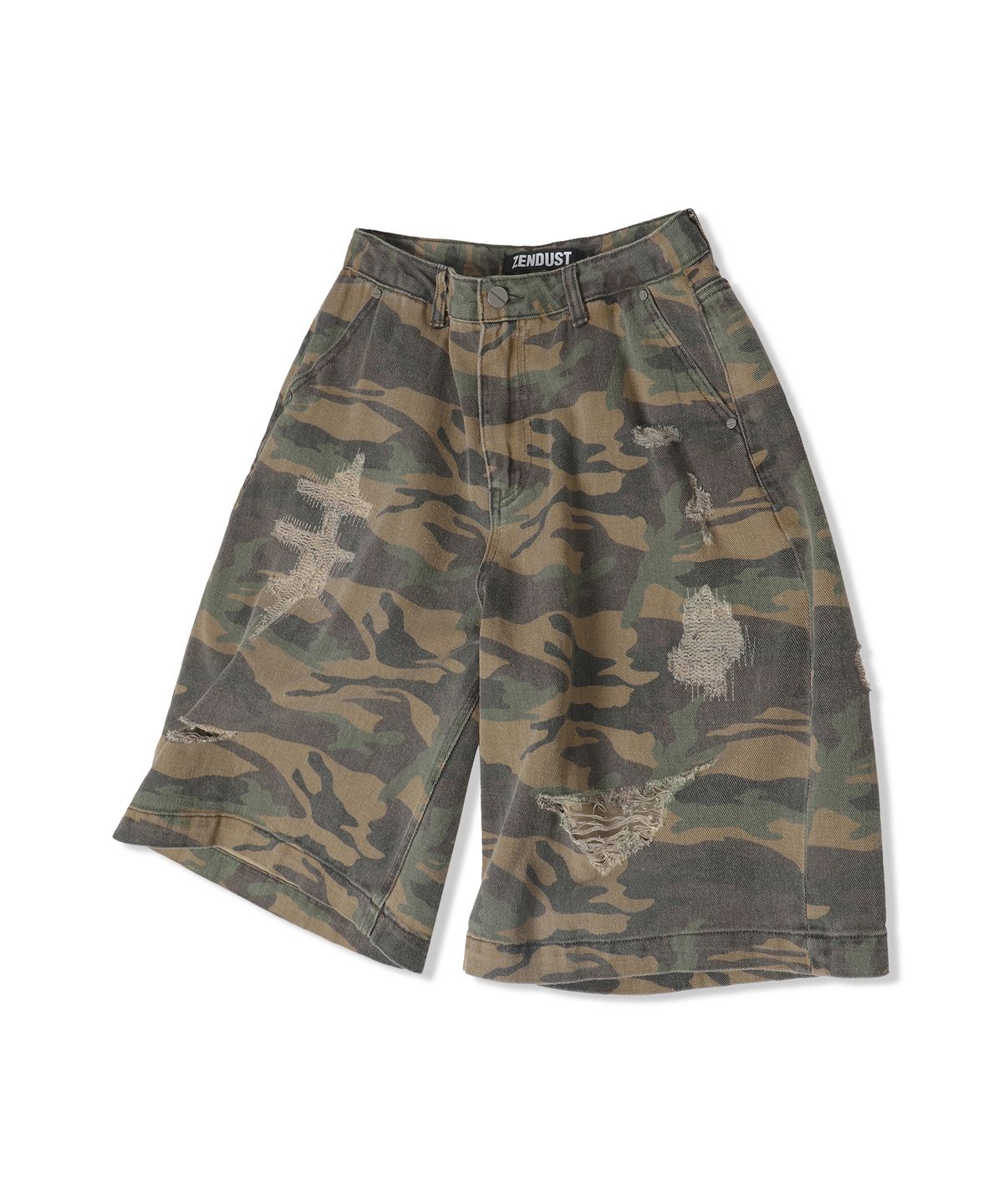젠더스트(ZENDUST) Camouflage Vintage Shorts BLACK CAMO