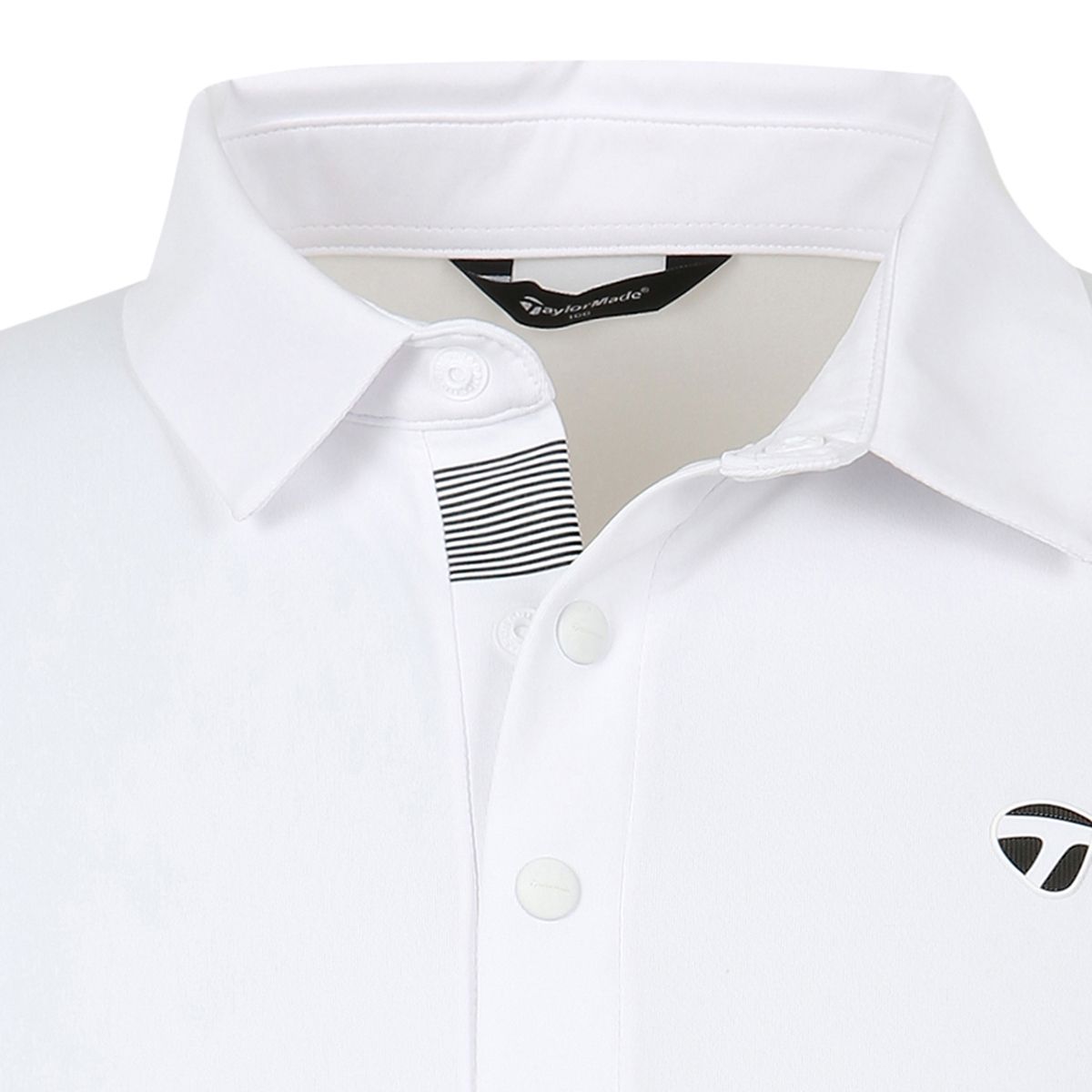 테일러메이드 어패럴(TAYLORMADE APPAREL) 남성 빅레터링 비대칭 소매 카라 반팔 티셔츠 TTO-22HG43-100