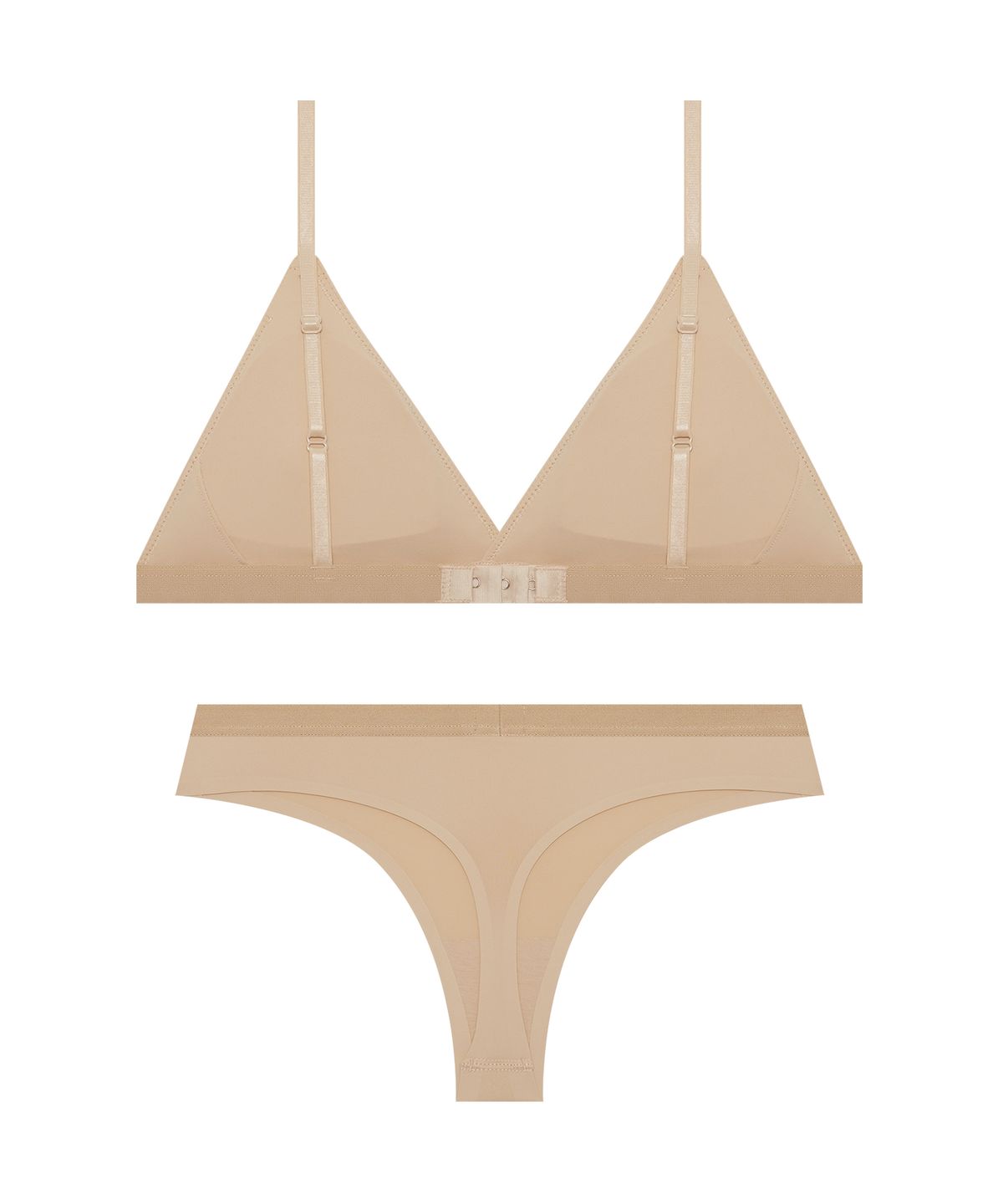 코데즈컴바인 이너웨어(CODES COMBINE INNERWEAR) 라이트 쉘론 브라렛 티팬티 세트 _스킨