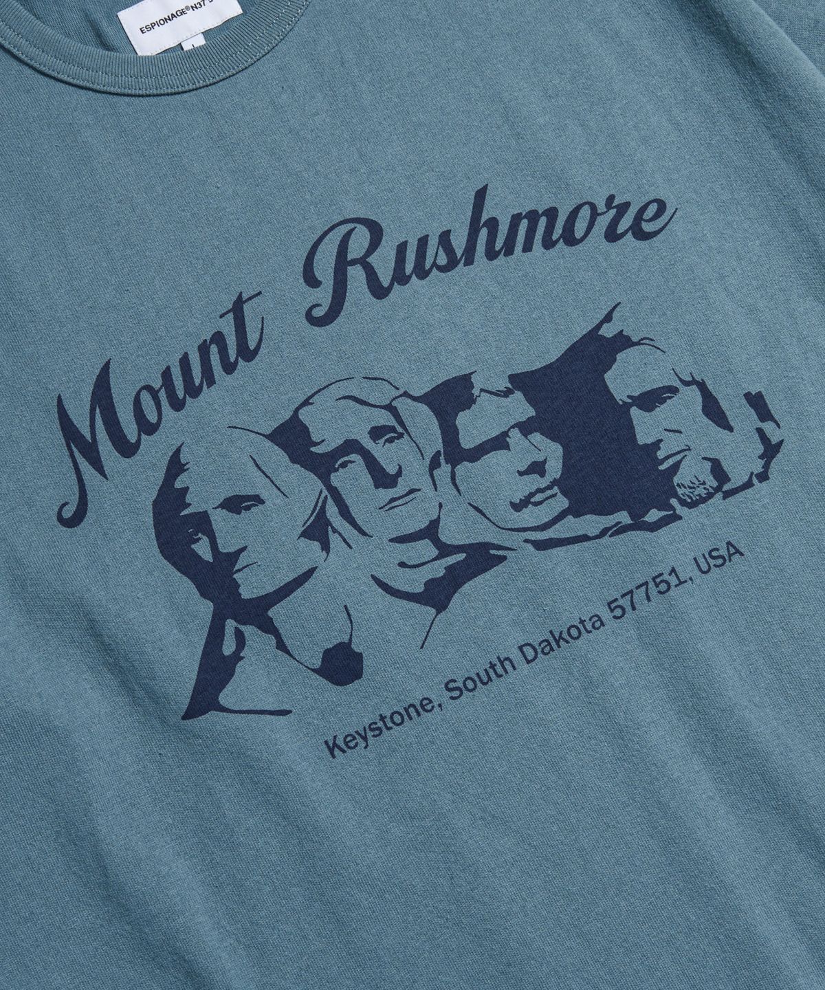 에스피오나지(ESPIONAGE) Mount Rushmore Heavyweight Tee Faded Blue