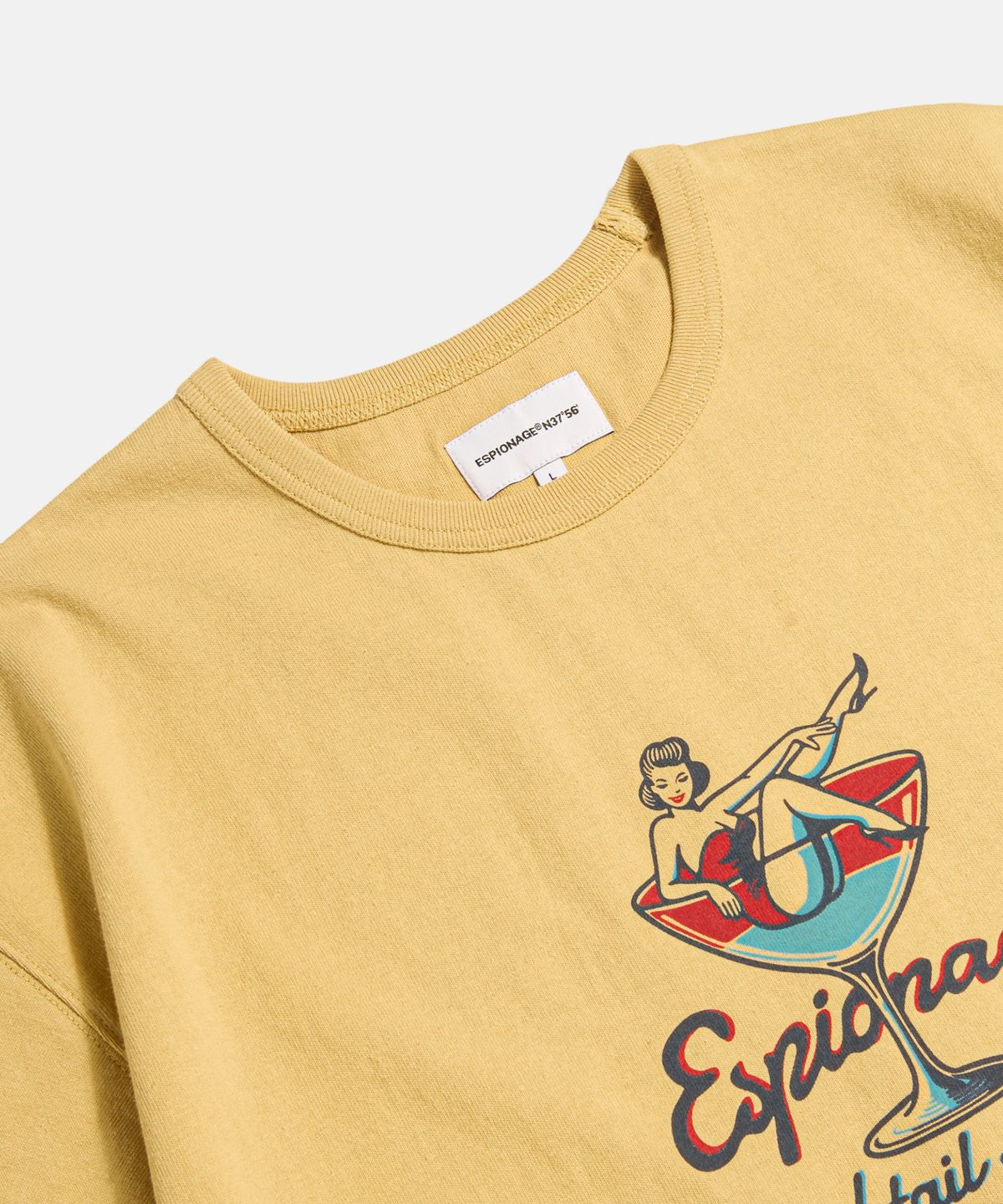 에스피오나지(ESPIONAGE) Cocktail Lounge Heavyweight Tee Vintage Yellow
