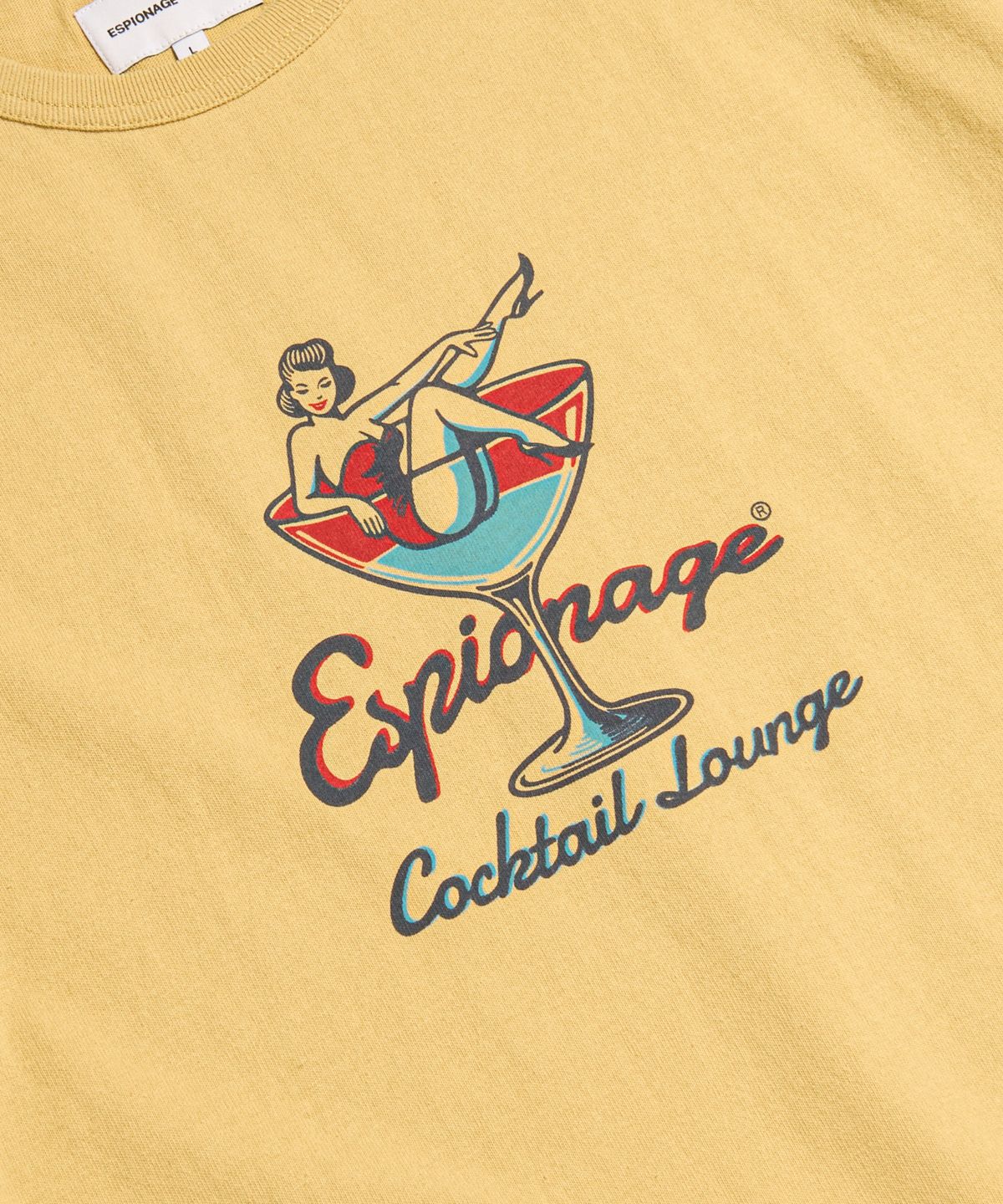 에스피오나지(ESPIONAGE) Cocktail Lounge Heavyweight Tee Vintage Yellow