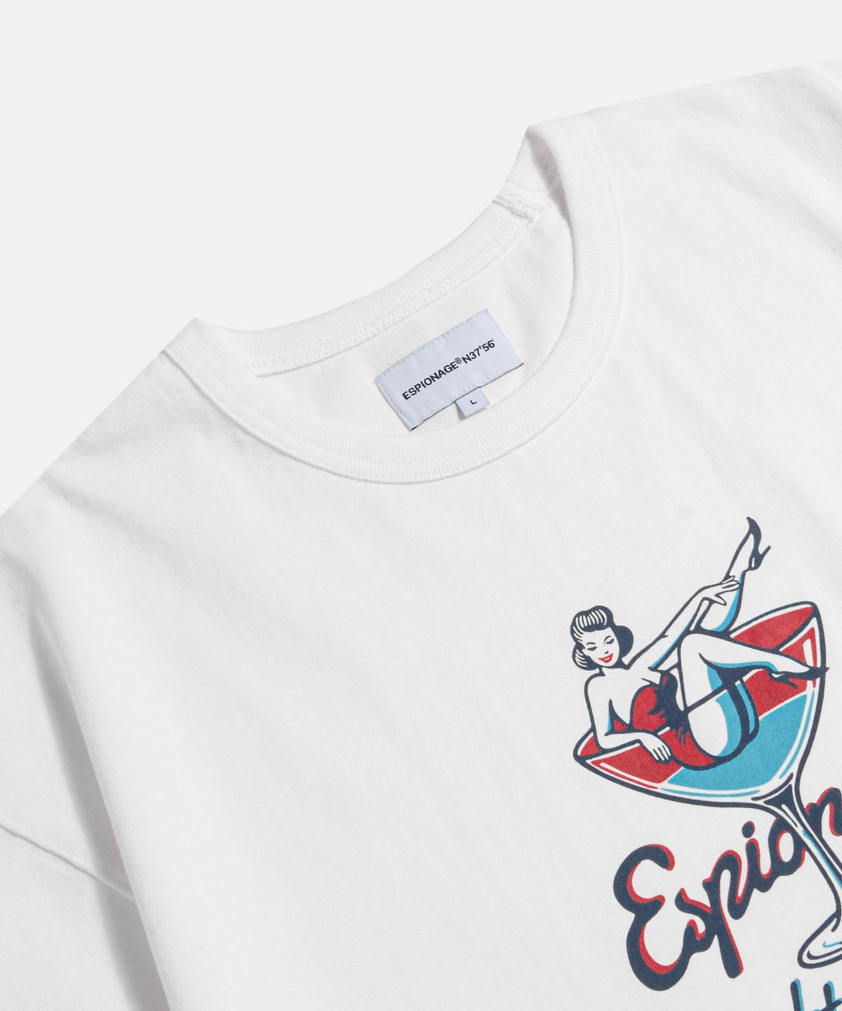 에스피오나지(ESPIONAGE) Cocktail Lounge Heavyweight Tee Off White