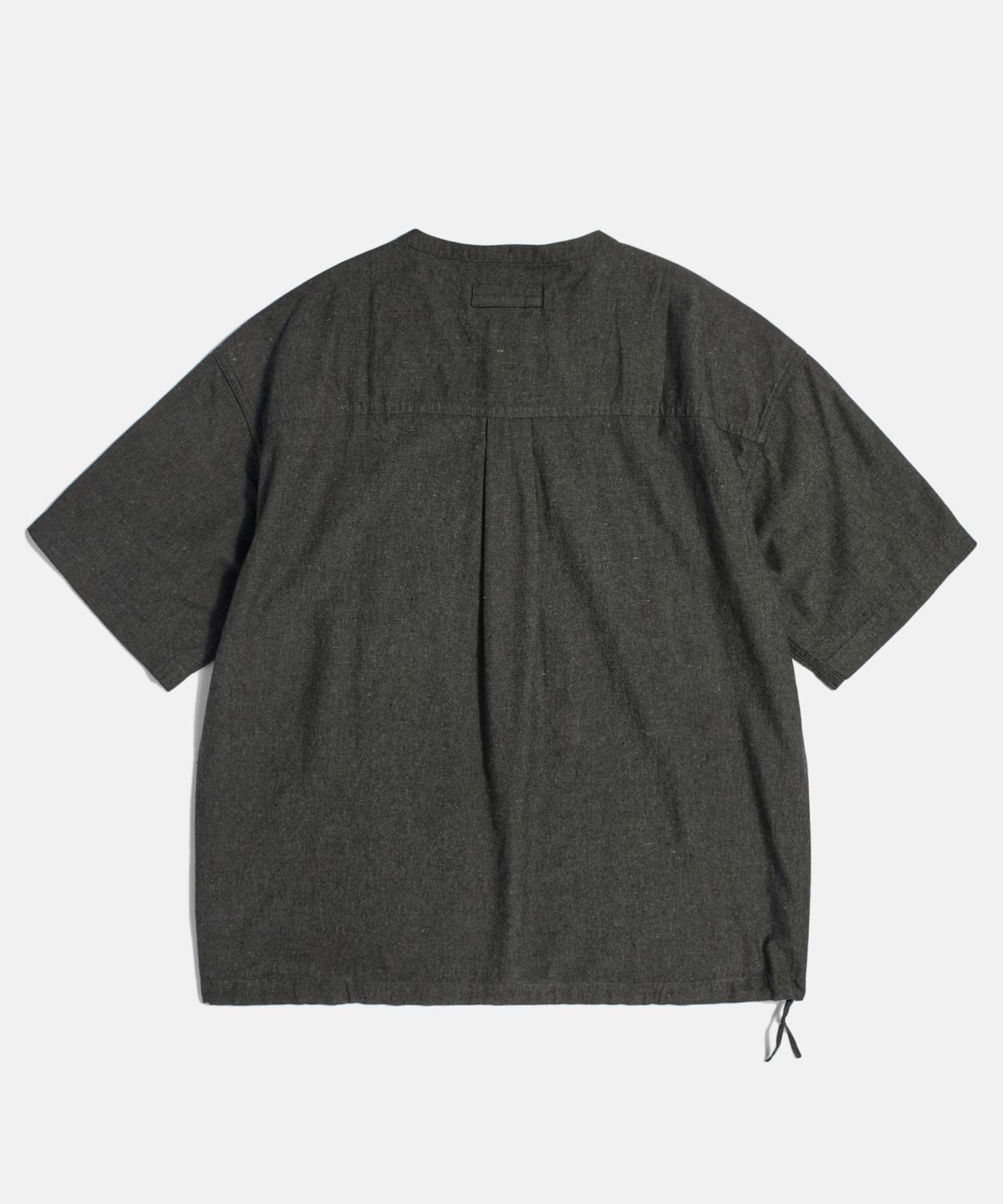 에스피오나지(ESPIONAGE) Cotton Ramie S/S Henley Shirt Charcoal