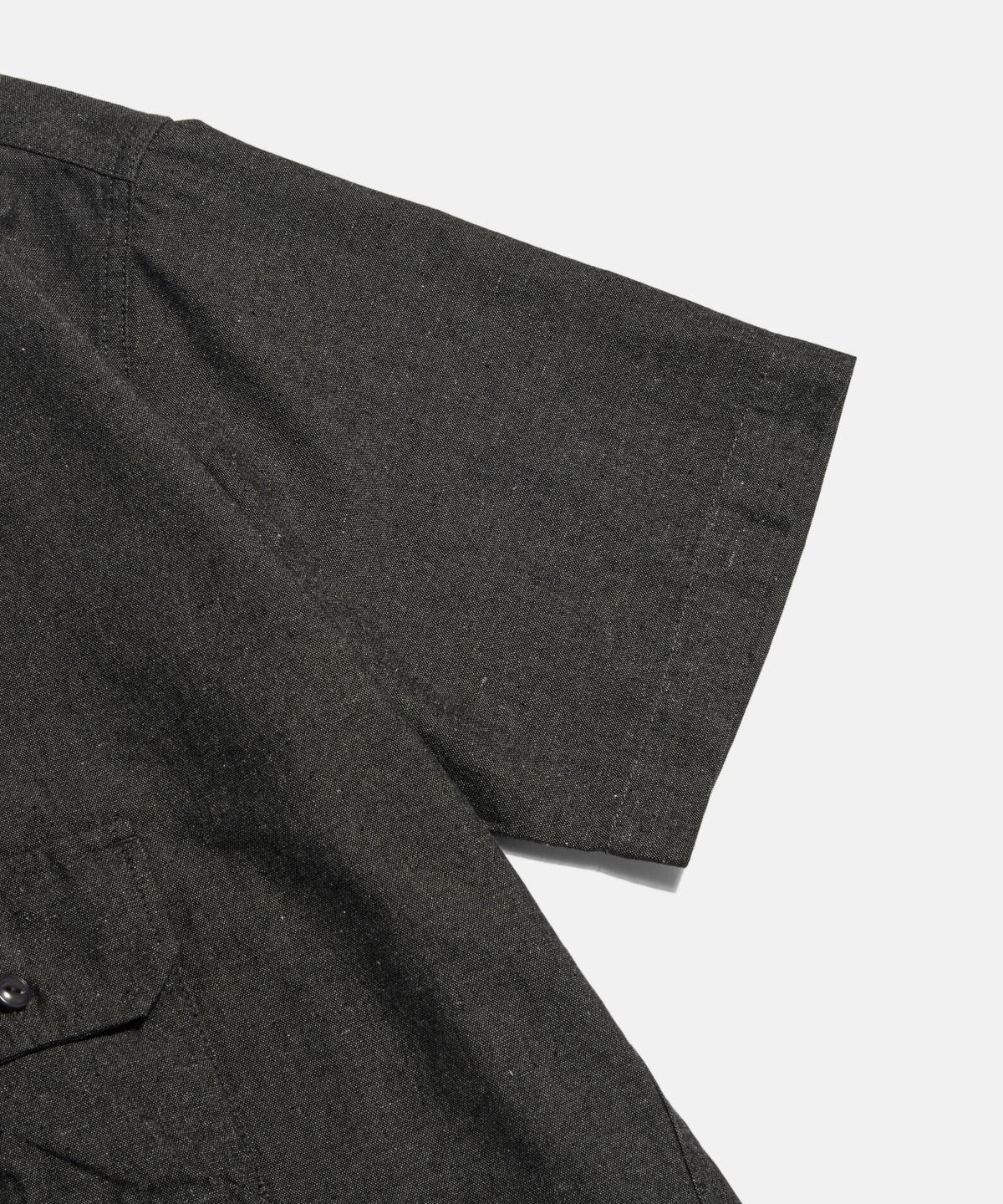 에스피오나지(ESPIONAGE) Cotton Ramie S/S Henley Shirt Charcoal