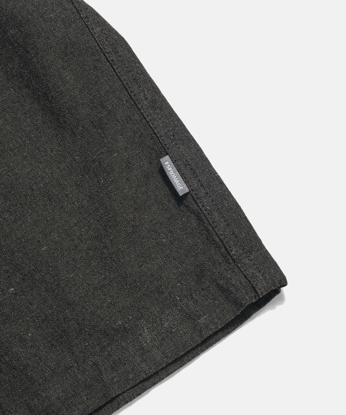 에스피오나지(ESPIONAGE) Cotton Ramie S/S Henley Shirt Charcoal