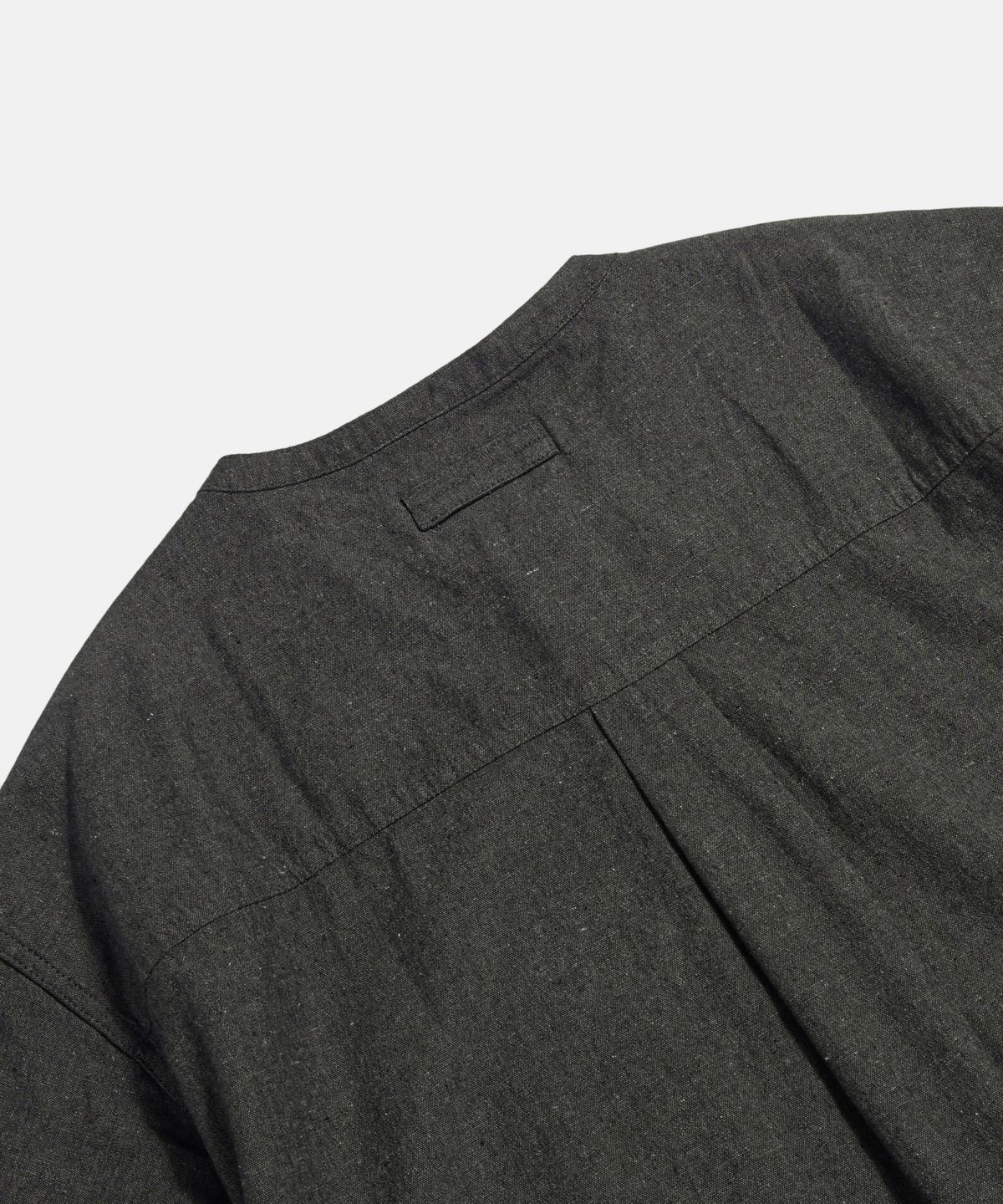 에스피오나지(ESPIONAGE) Cotton Ramie S/S Henley Shirt Charcoal