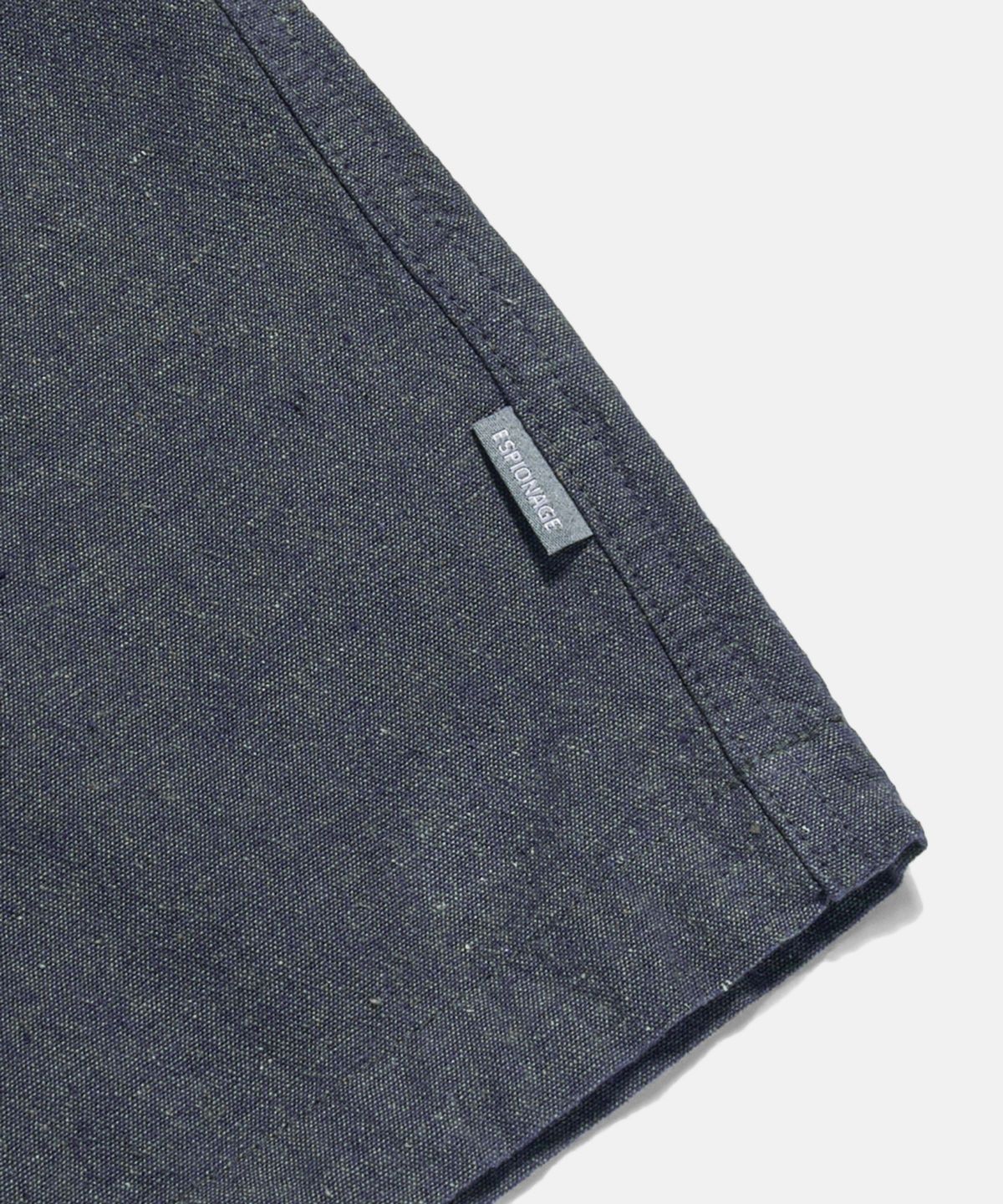 에스피오나지(ESPIONAGE) Cotton Ramie S/S Henley Shirt Navy