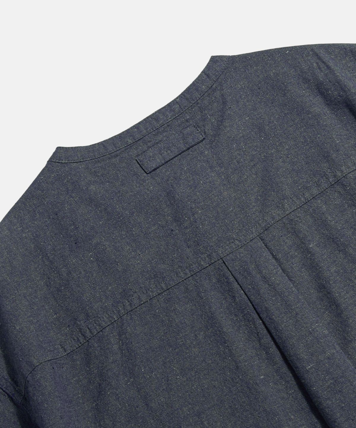 에스피오나지(ESPIONAGE) Cotton Ramie S/S Henley Shirt Navy