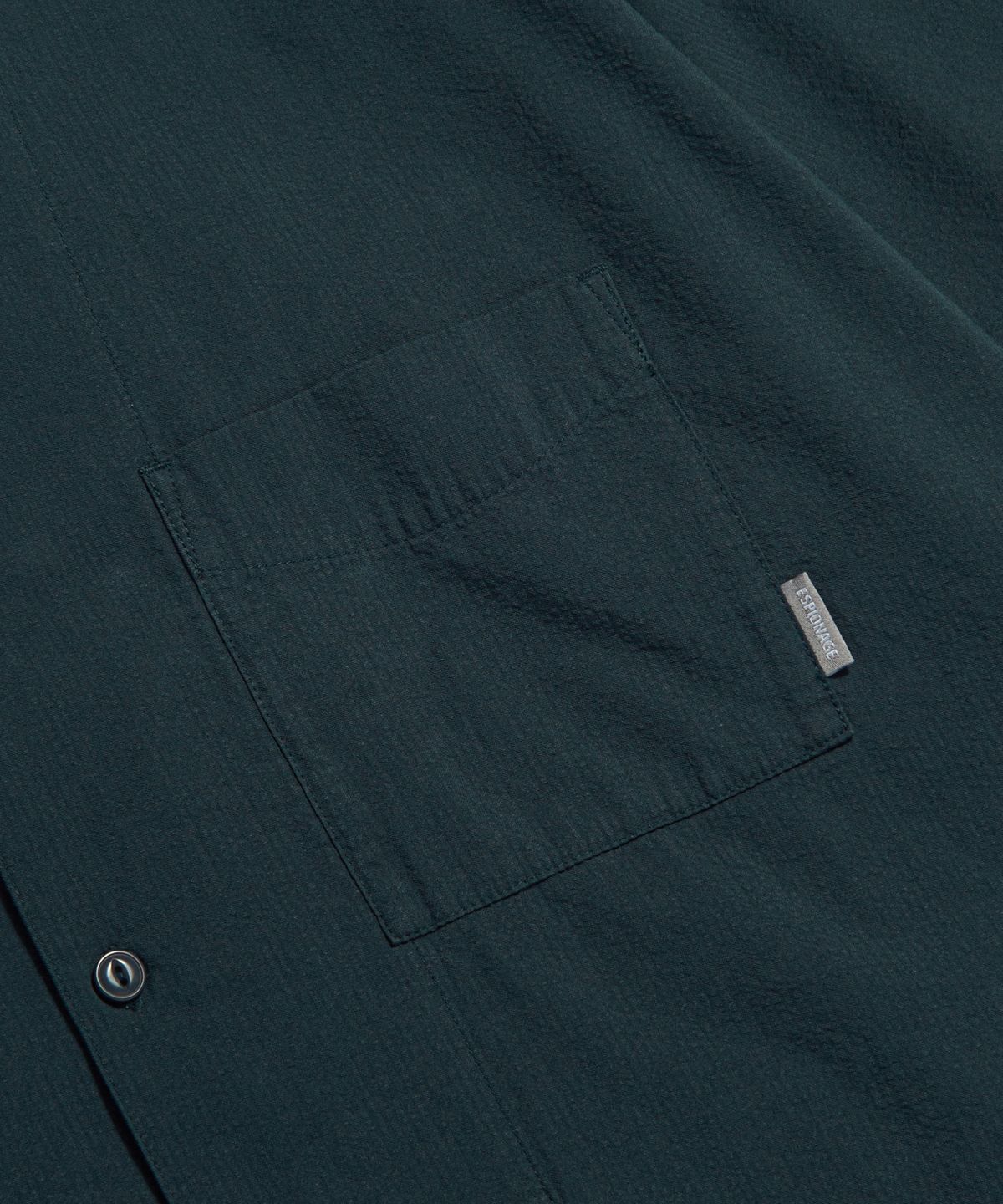 에스피오나지(ESPIONAGE) Cotton Seersucker S/S Outer Shirt Navy