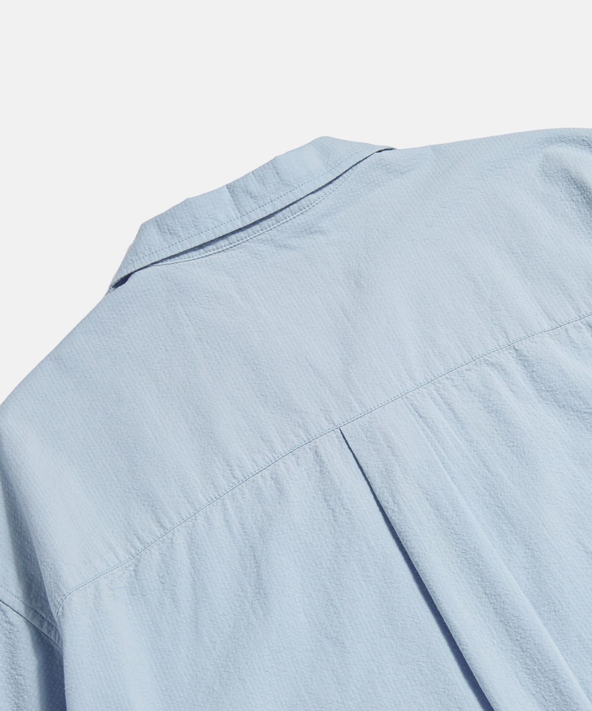 에스피오나지(ESPIONAGE) Cotton Seersucker S/S Outer Shirt Light Blue