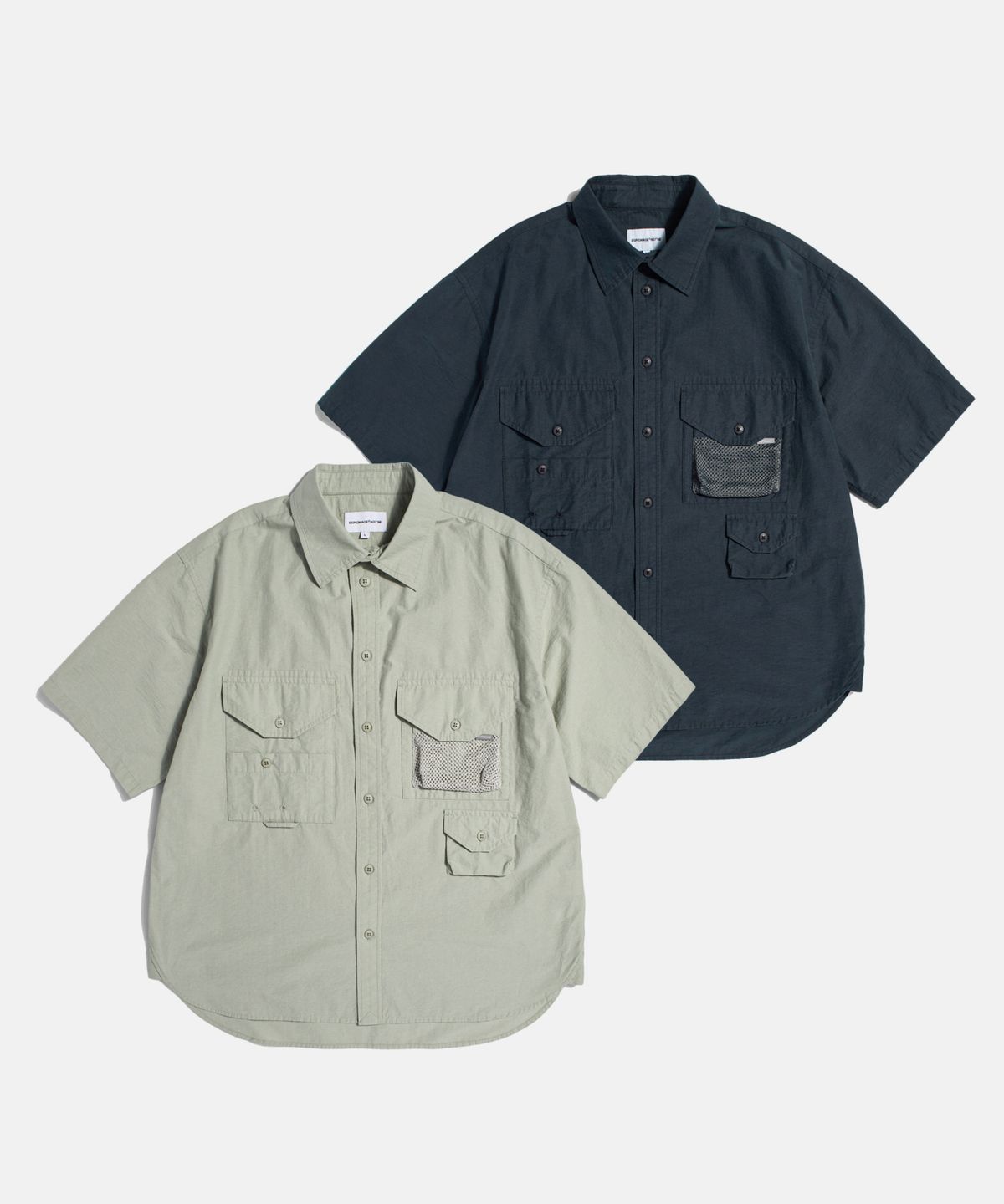 에스피오나지(ESPIONAGE) Washed CN Outdoor Shirt Light Grey