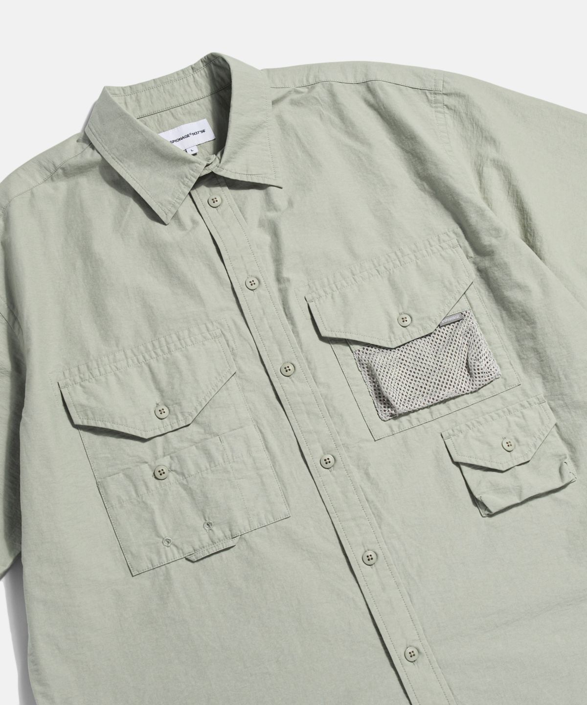 에스피오나지(ESPIONAGE) Washed CN Outdoor Shirt Light Grey