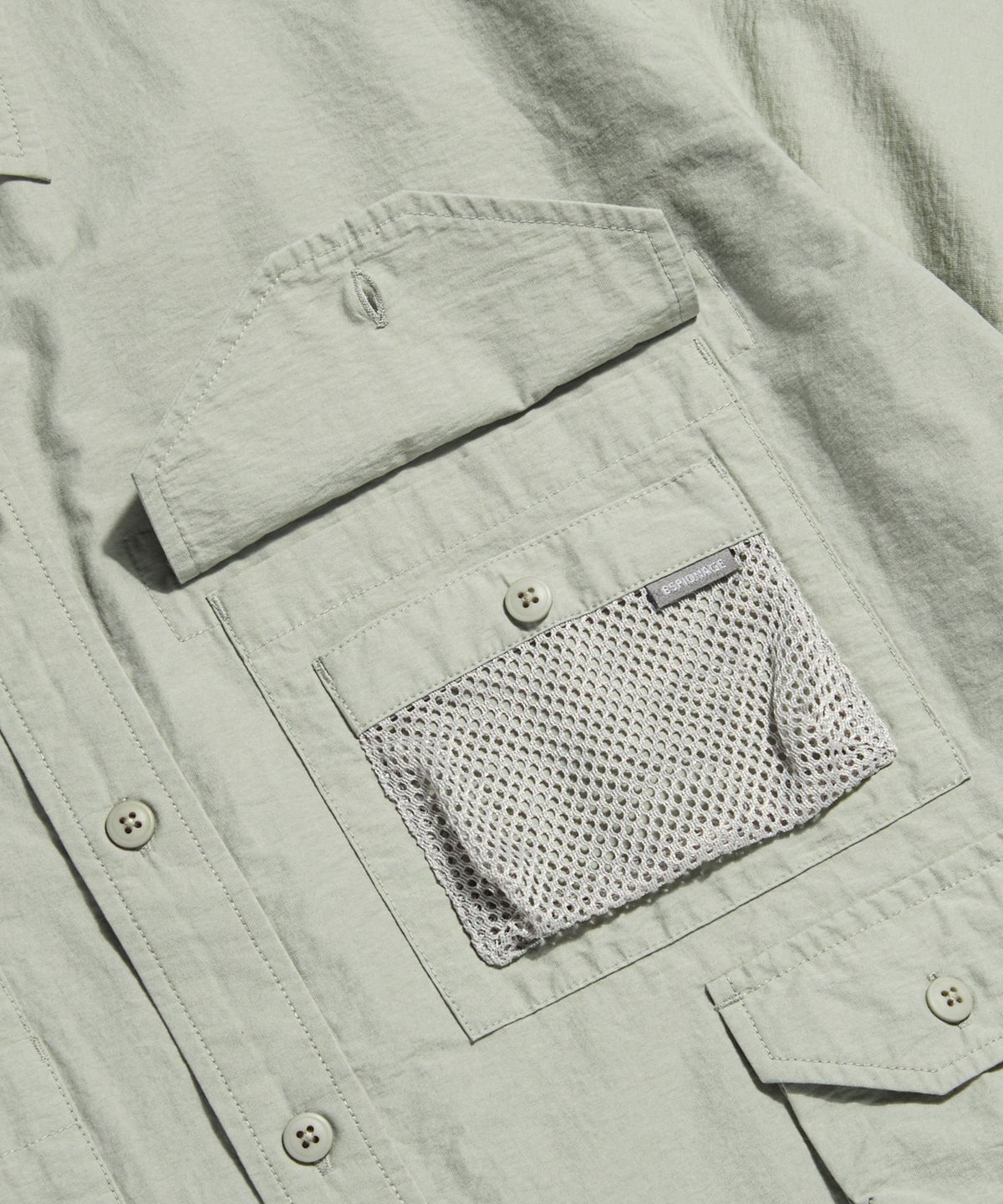 에스피오나지(ESPIONAGE) Washed CN Outdoor Shirt Light Grey