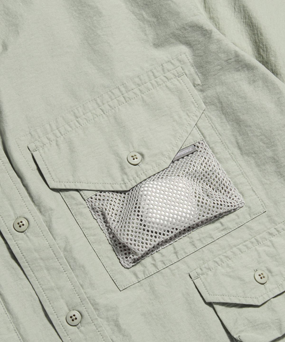 에스피오나지(ESPIONAGE) Washed CN Outdoor Shirt Light Grey