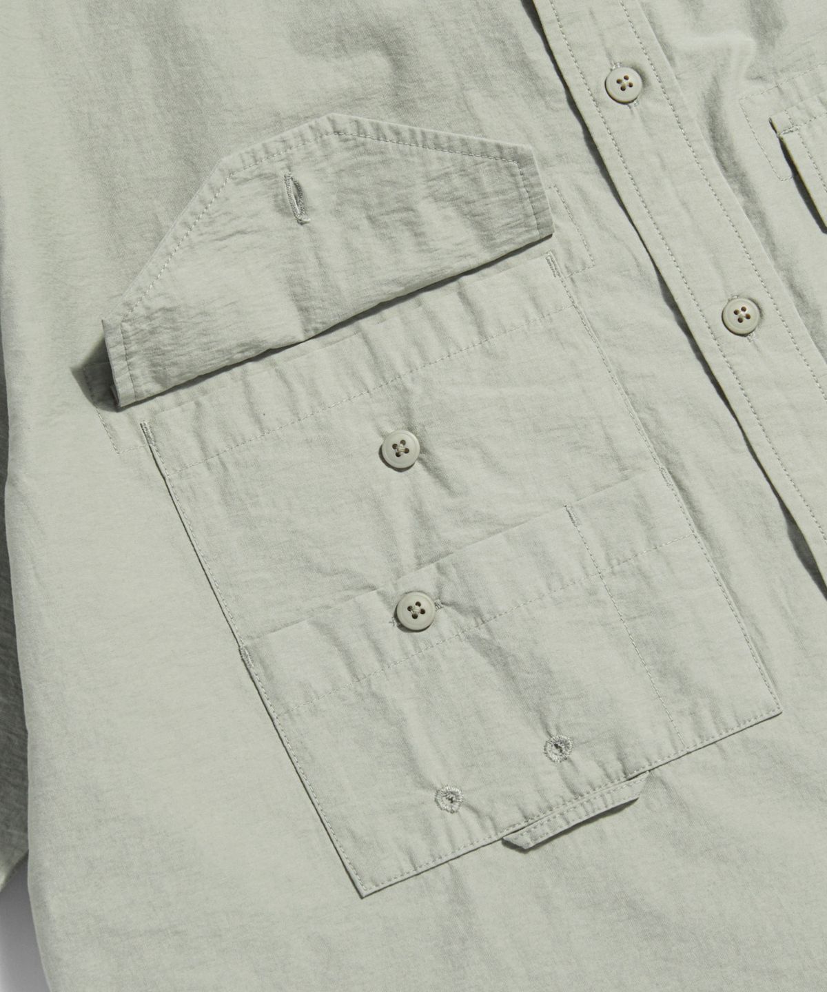 에스피오나지(ESPIONAGE) Washed CN Outdoor Shirt Light Grey