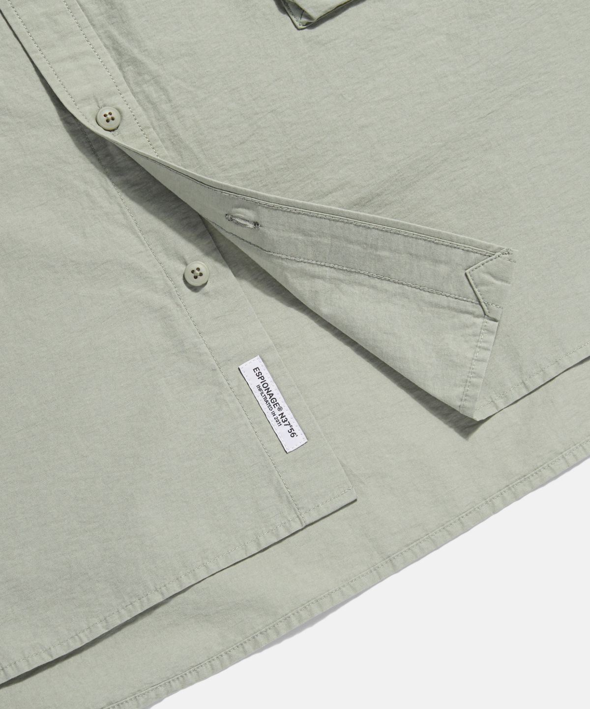 에스피오나지(ESPIONAGE) Washed CN Outdoor Shirt Light Grey