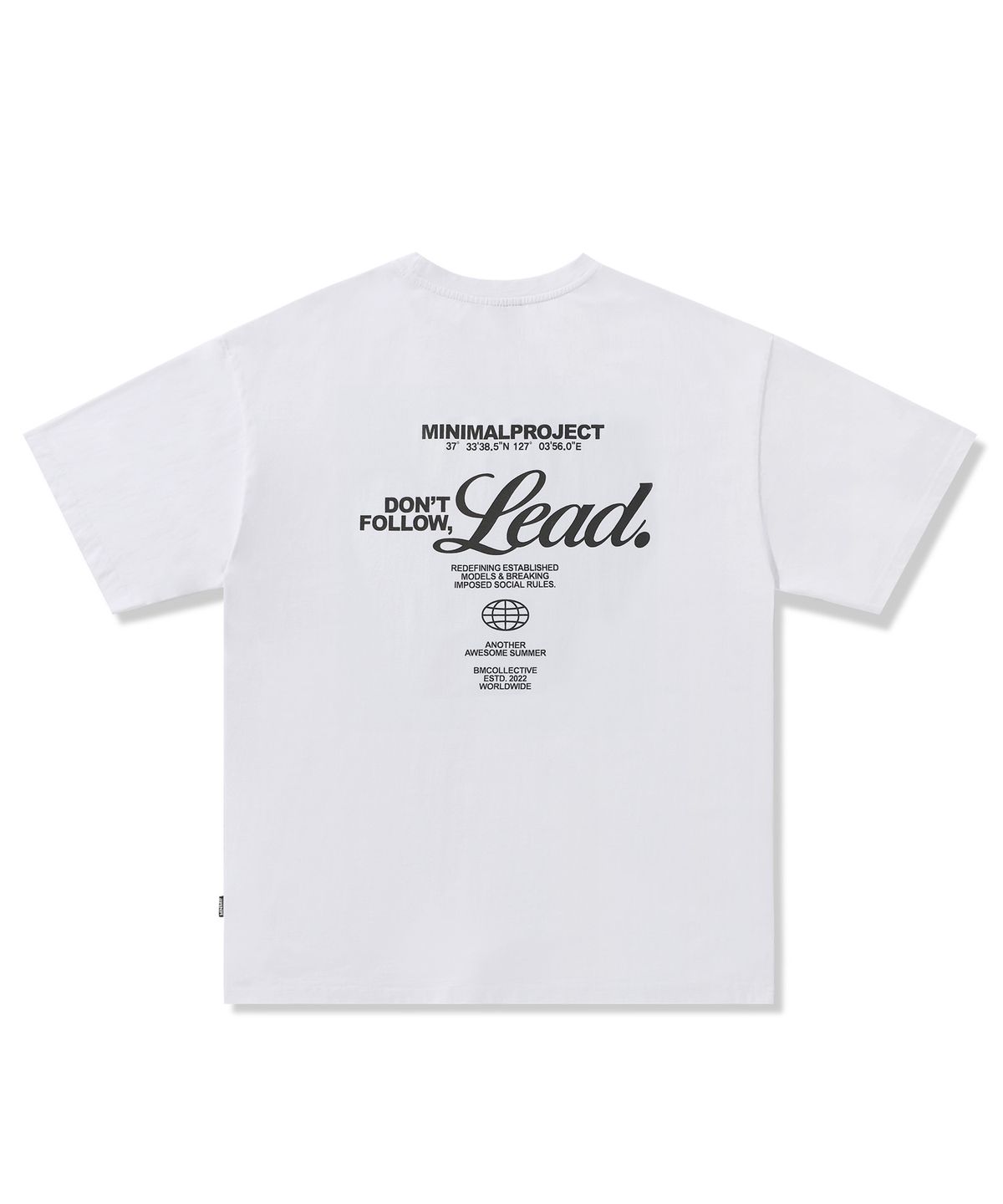 미니멀프로젝트(MINIMALPROJECT) 레터링 피그먼트 반팔티셔츠MST171 [WHITE]
