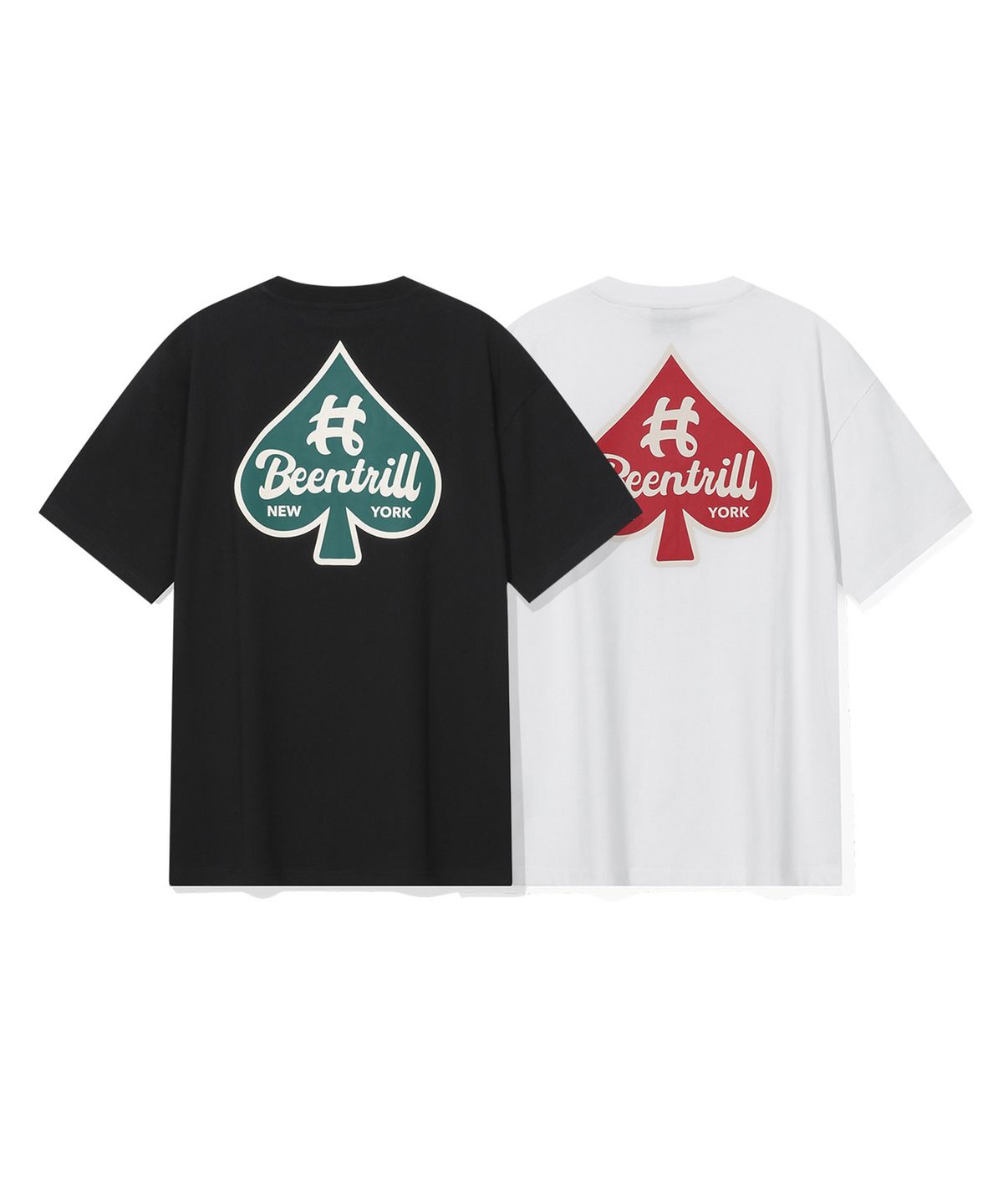빈트릴(BEENTRILL) 스페이드 해시태그 티셔츠(블랙)