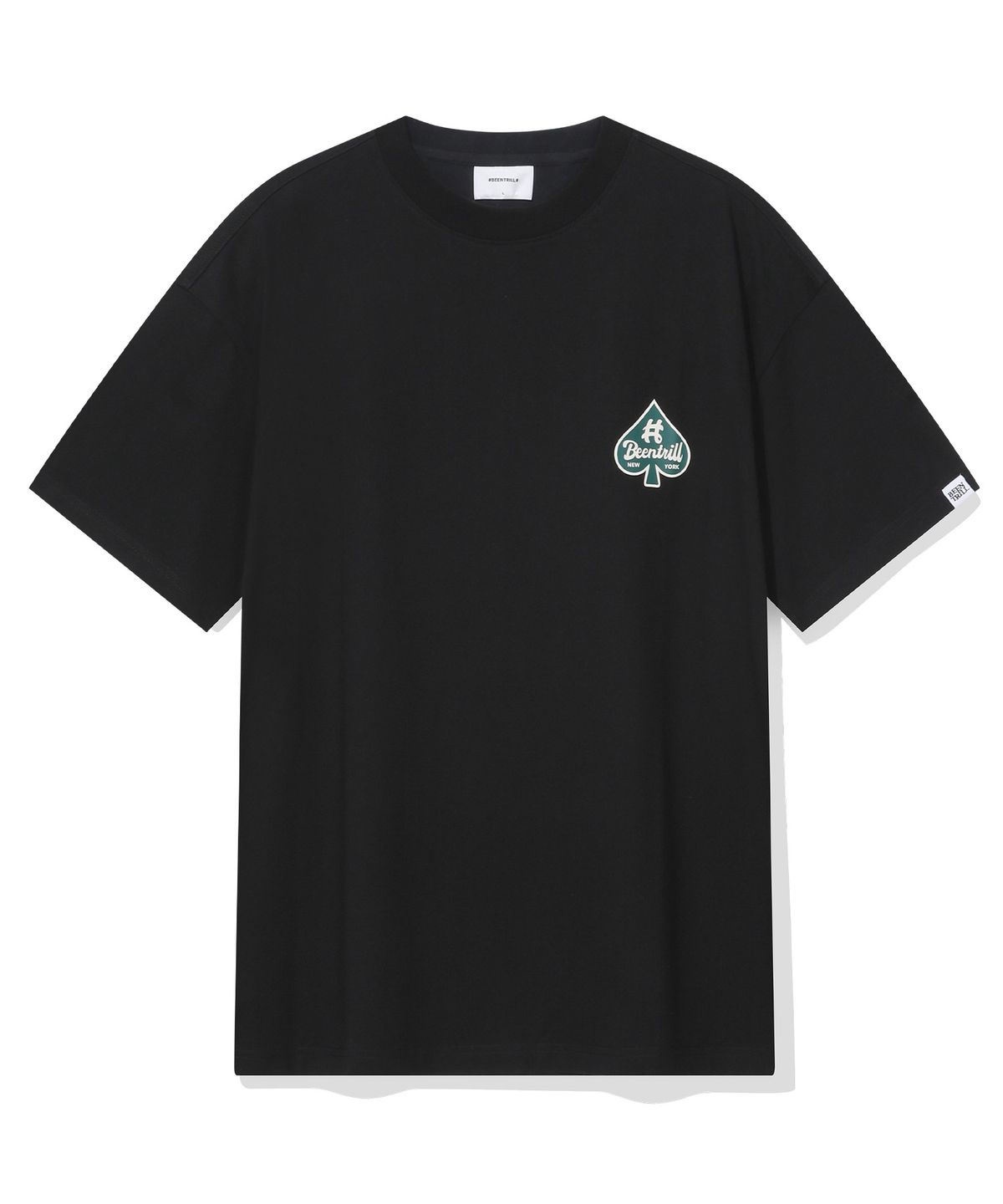 빈트릴(BEENTRILL) 스페이드 해시태그 티셔츠(블랙)