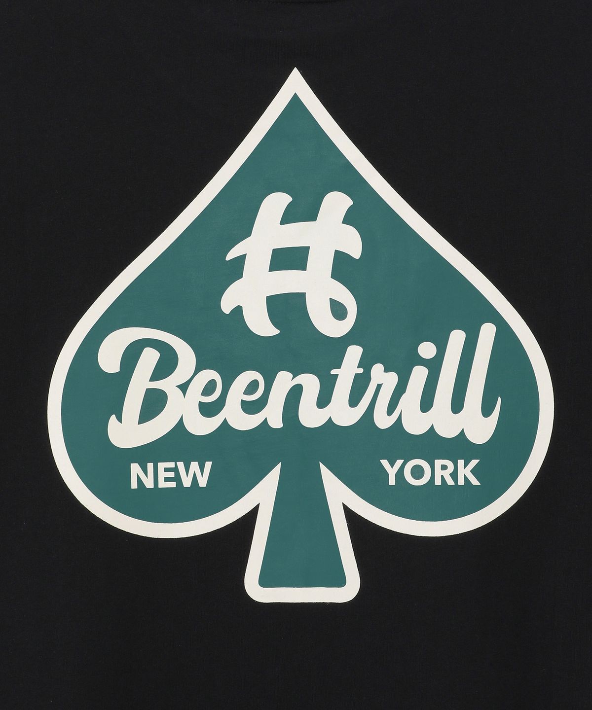 빈트릴(BEENTRILL) 스페이드 해시태그 티셔츠(블랙)