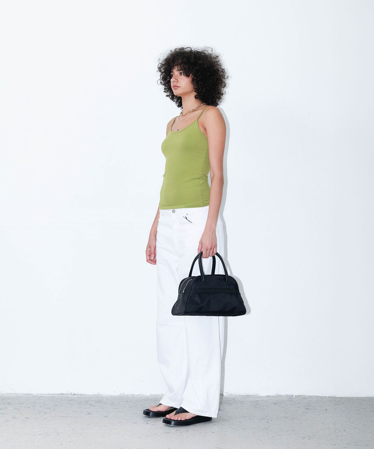 크리스틴프로젝트(CHRISTINE PROJECT) TWO ZIPPER NYLON TOTE BAG(BLACK PEPPER)