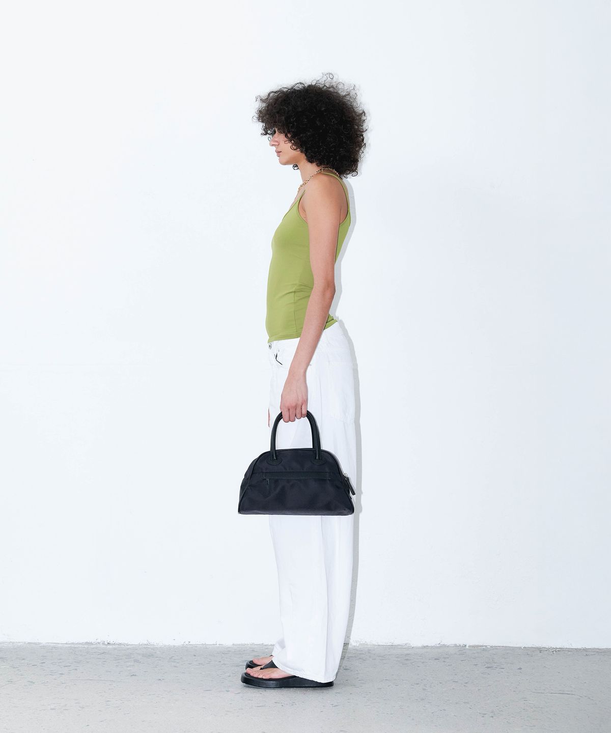 크리스틴프로젝트(CHRISTINE PROJECT) TWO ZIPPER NYLON TOTE BAG(BLACK PEPPER)