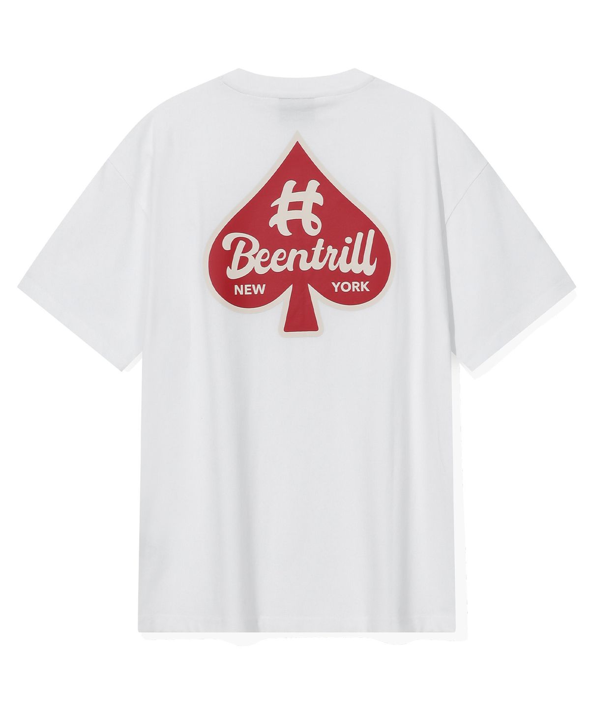 빈트릴(BEENTRILL) 스페이드 해시태그 티셔츠(화이트)