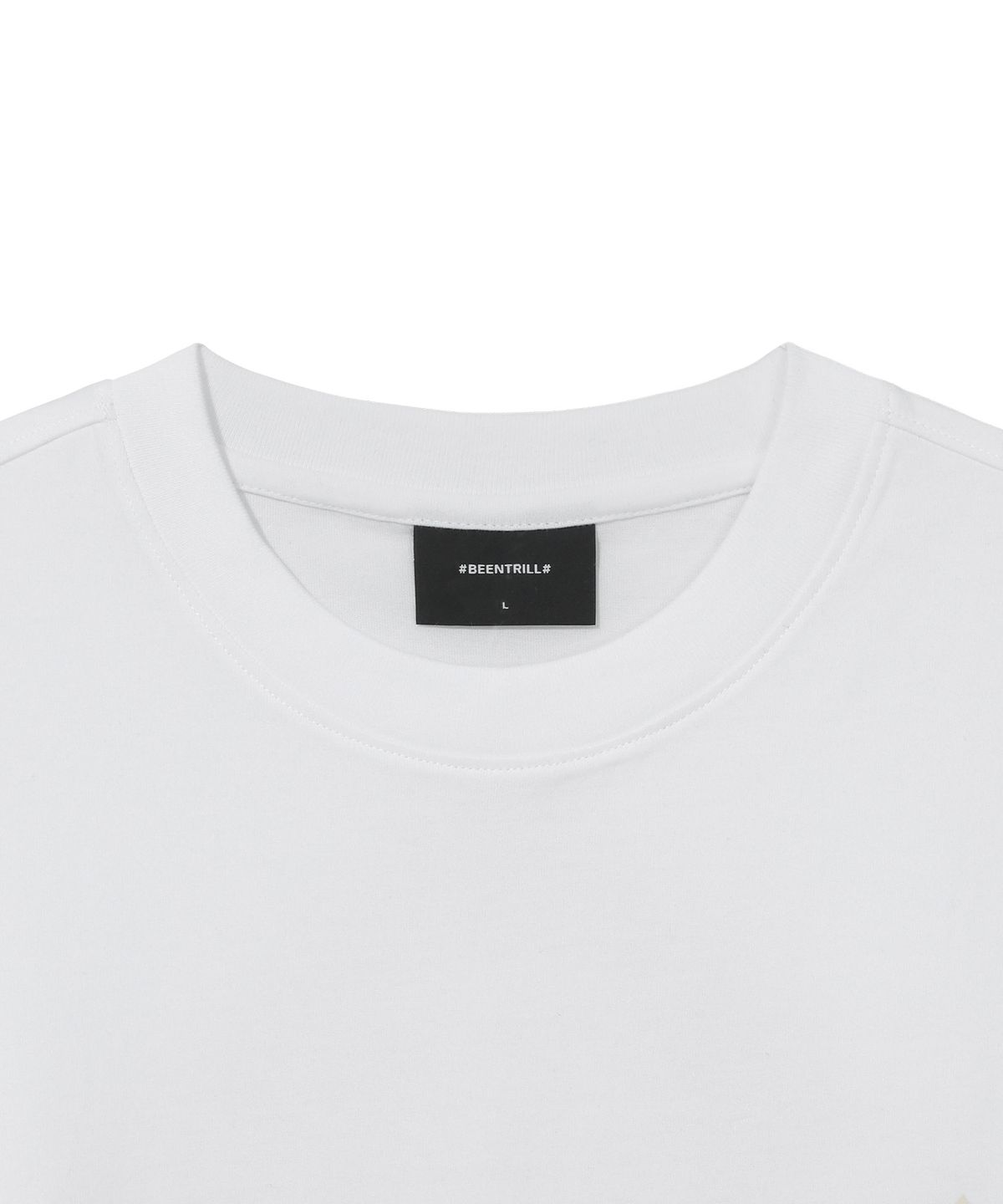 빈트릴(BEENTRILL) 스페이드 해시태그 티셔츠(화이트)