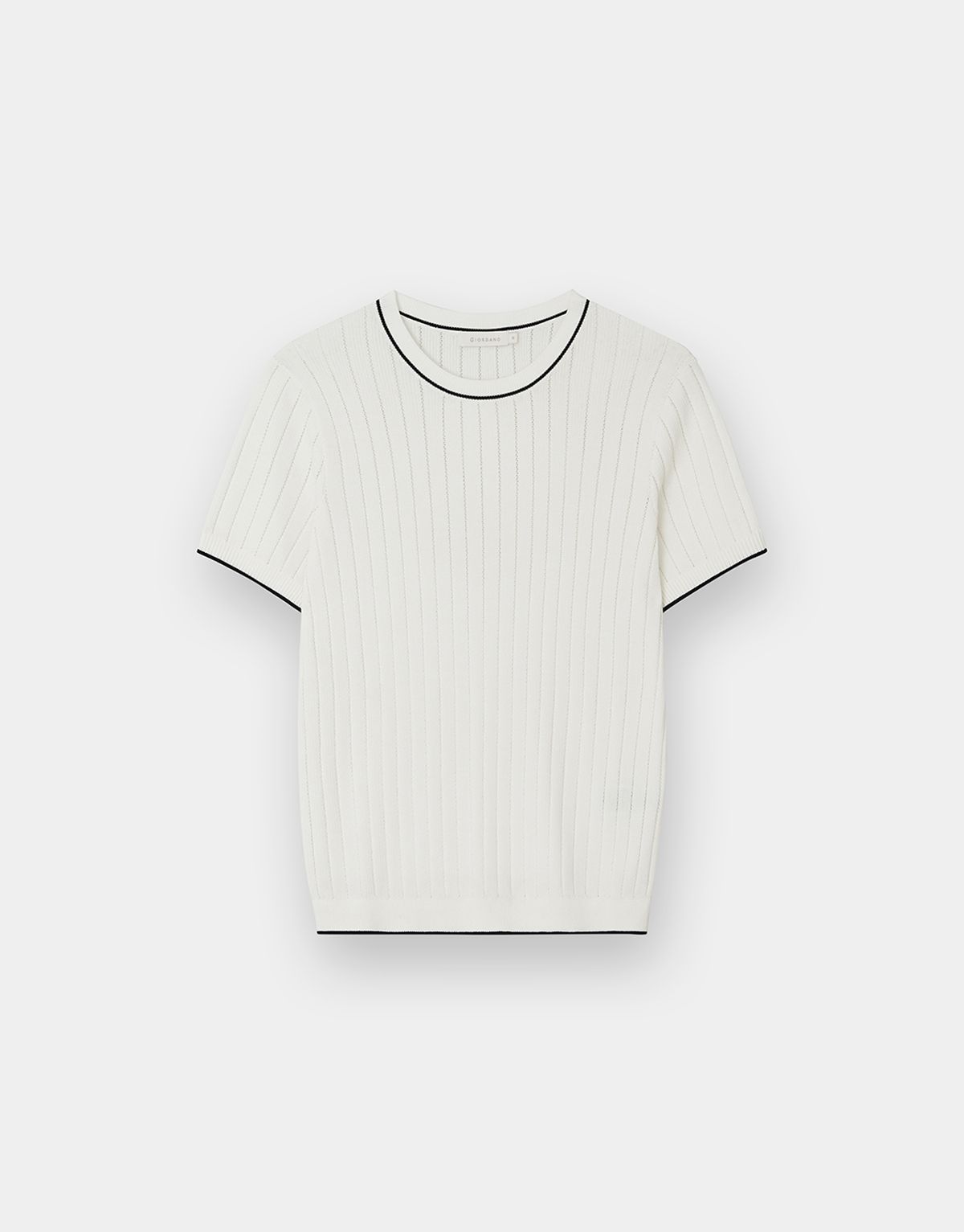 지오다노(GIORDANO) 티핑 포인텔 반팔 니트(12gg) 355532 [3color]