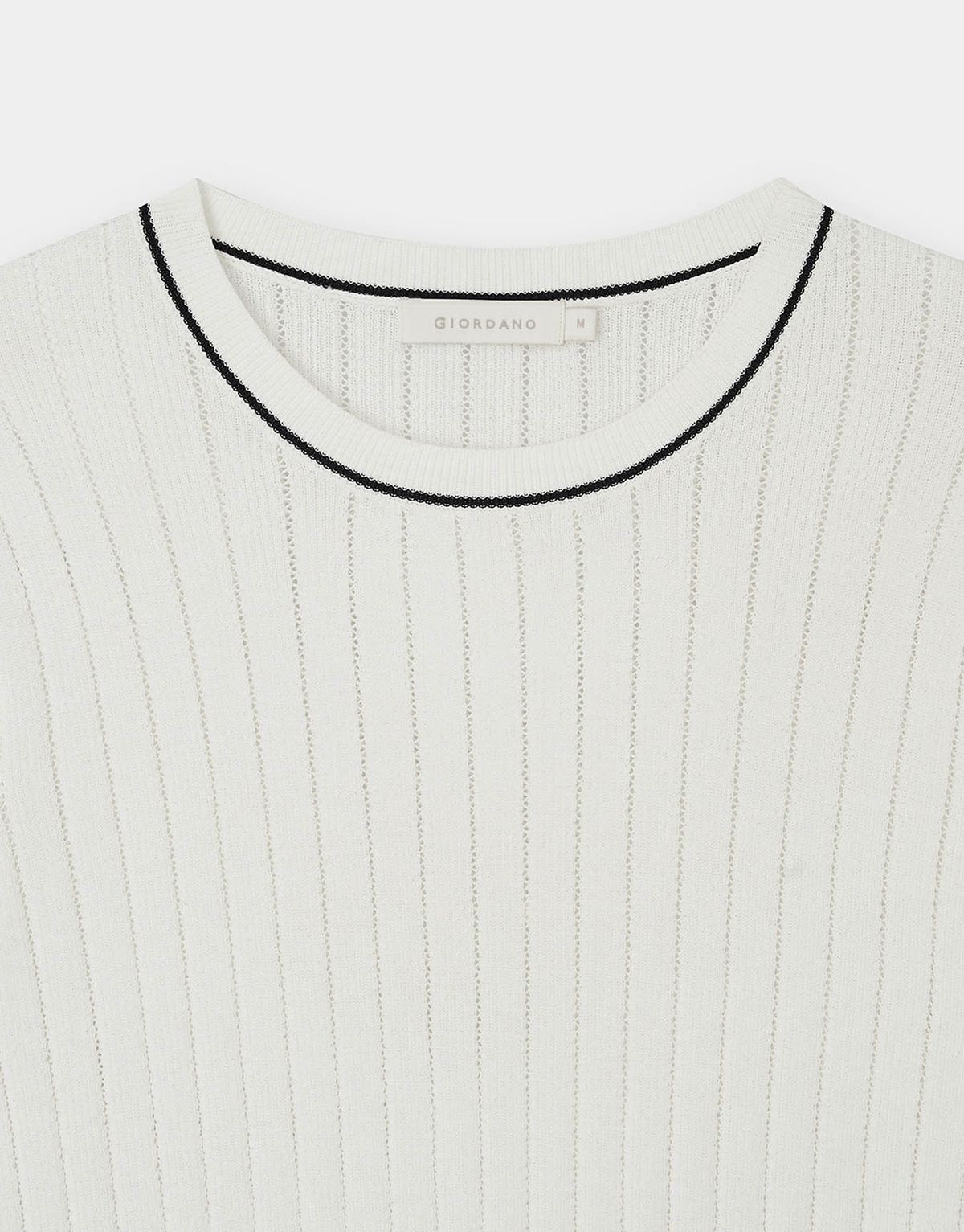 지오다노(GIORDANO) 티핑 포인텔 반팔 니트(12gg) 355532 [3color]
