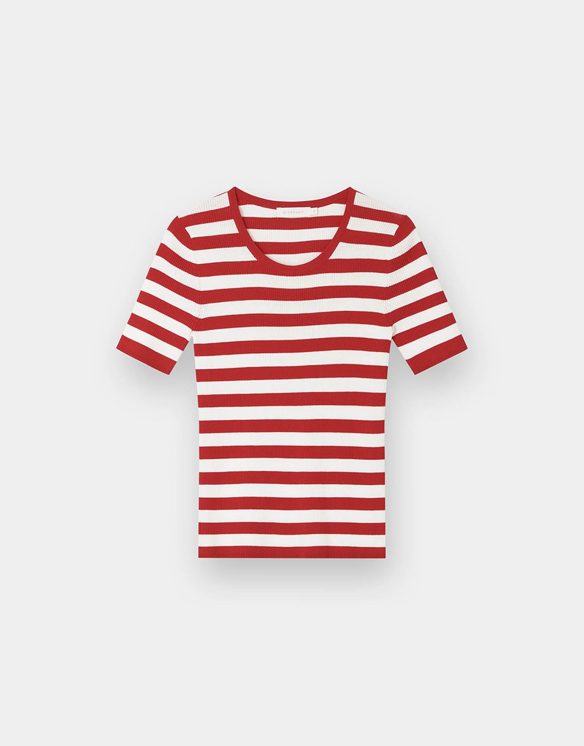 지오다노(GIORDANO) U넥 스트라이프 반팔 니트(12gg) 355534 [3color]