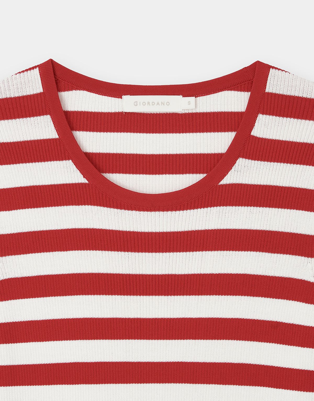 지오다노(GIORDANO) U넥 스트라이프 반팔 니트(12gg) 355534 [3color]