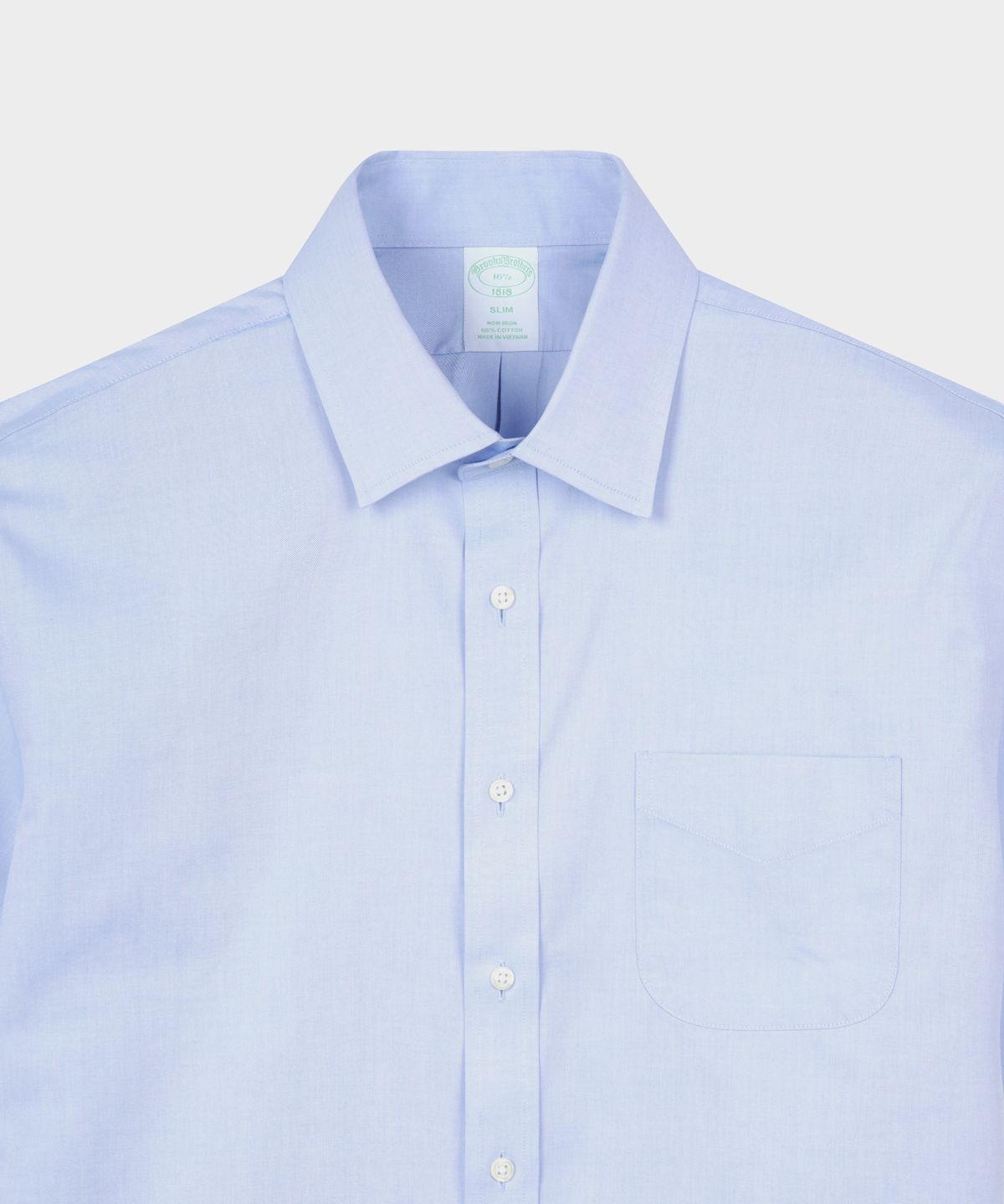 브룩스 브라더스(BROOKS BROTHERS) 논아이론 에인즐리 반팔 드레스셔츠 (라이트블루) (BBTDMF0252M)