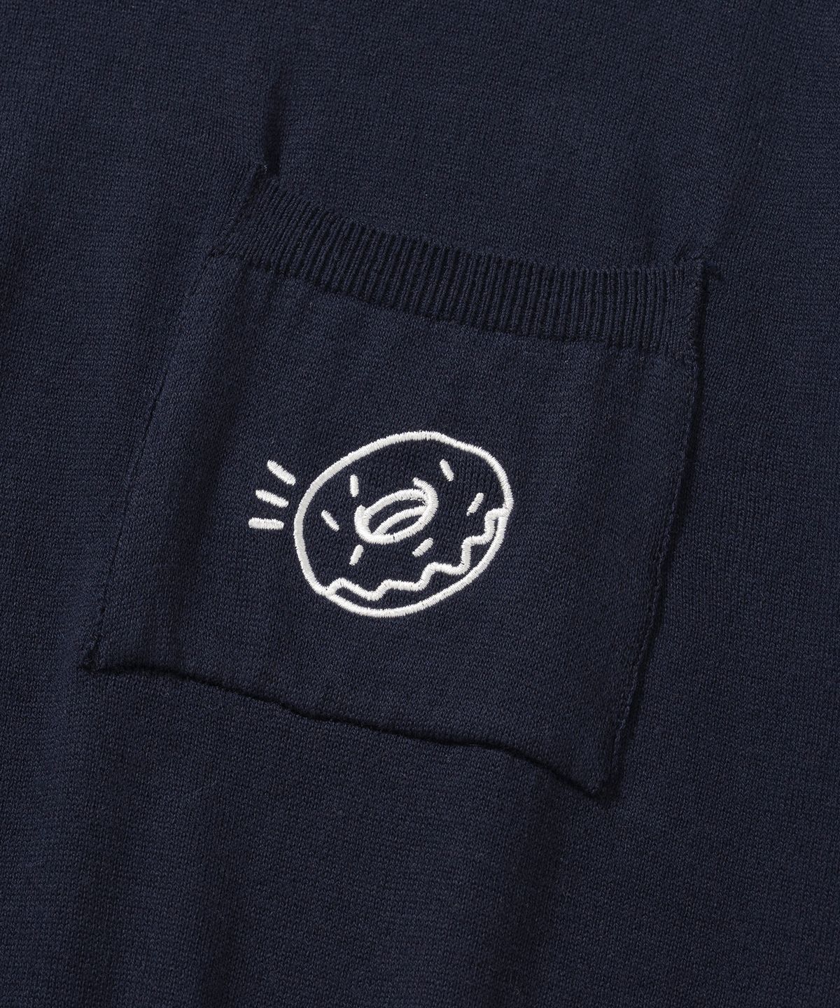 니티드(KNITTED) 도넛 포켓 라운드 니트 NAVY